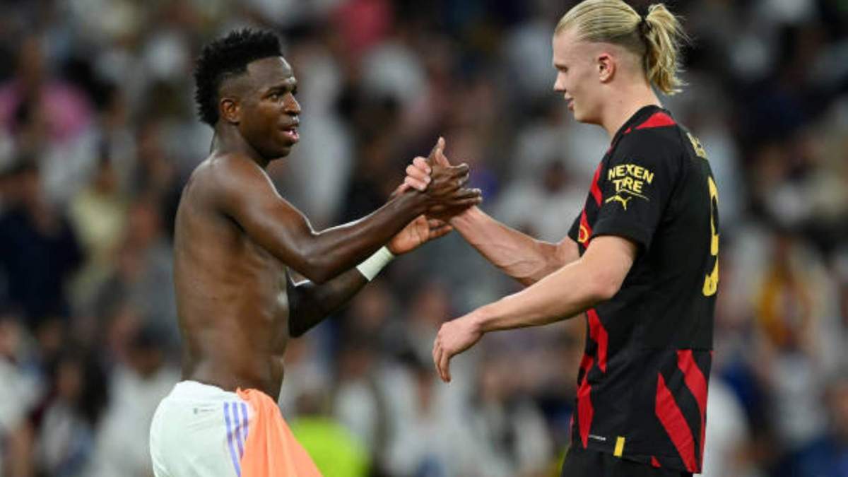 Haaland, en la mira del Madrid por el caso Vinicius. Haaland, en la mira del Madrid por el caso Vinicius.