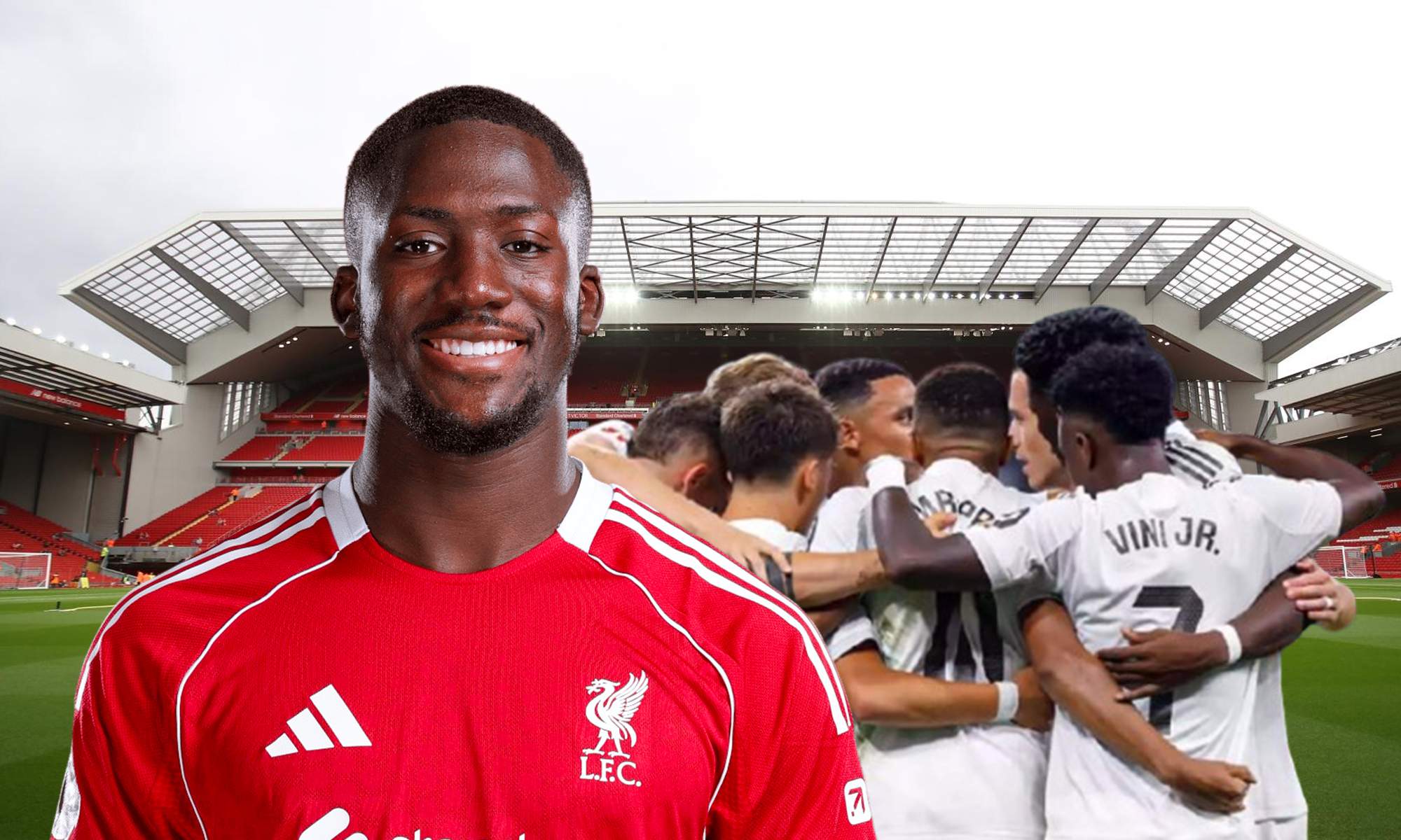 Ibrahima Konaté, Anfield y jugadores del Real Madrid.