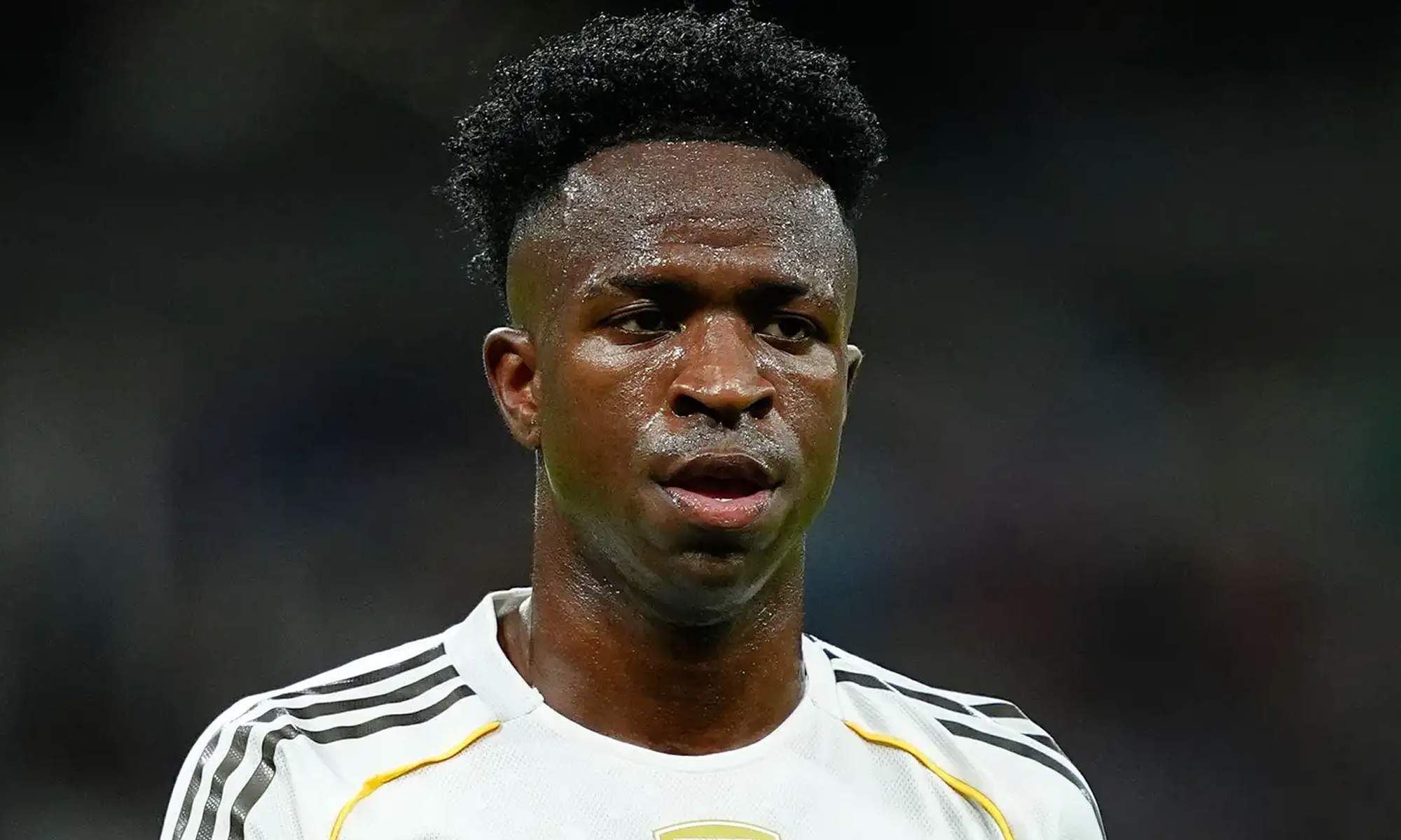 Vinícius Júnior jugando un partido con el Real Madrid.