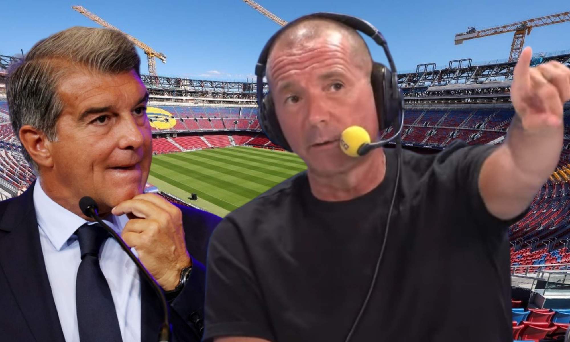 Manu Carreño critica abiertamente a Joan Laporta después del último escándalo de las obras del Camp Nou.