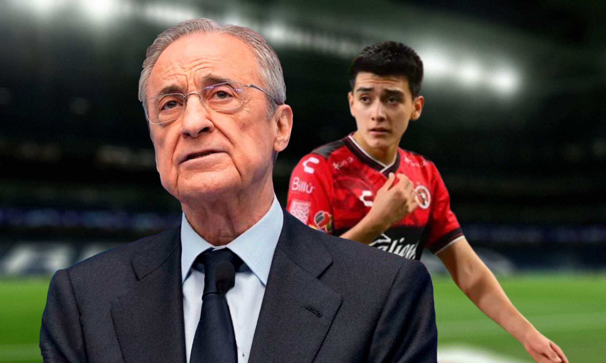 Florentino Pérez, Gilberto Mora y el Santiago Bernabéu.