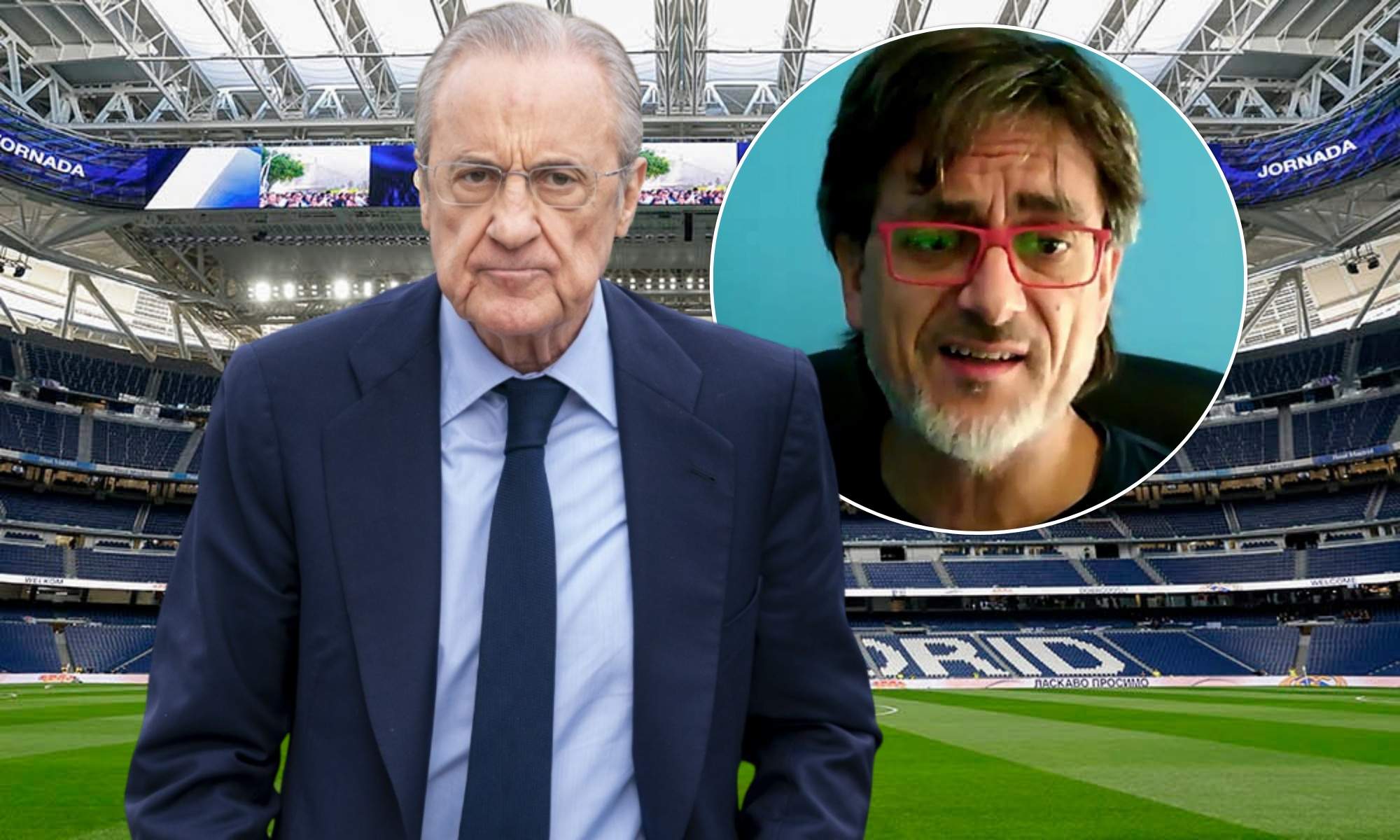Florentino debe demandarle: un periodista culé anuncia la muerte de un obrero en el Bernabéu Florentino debe demandarle: un periodista culé anuncia la muerte de un obrero en el Bernabéu