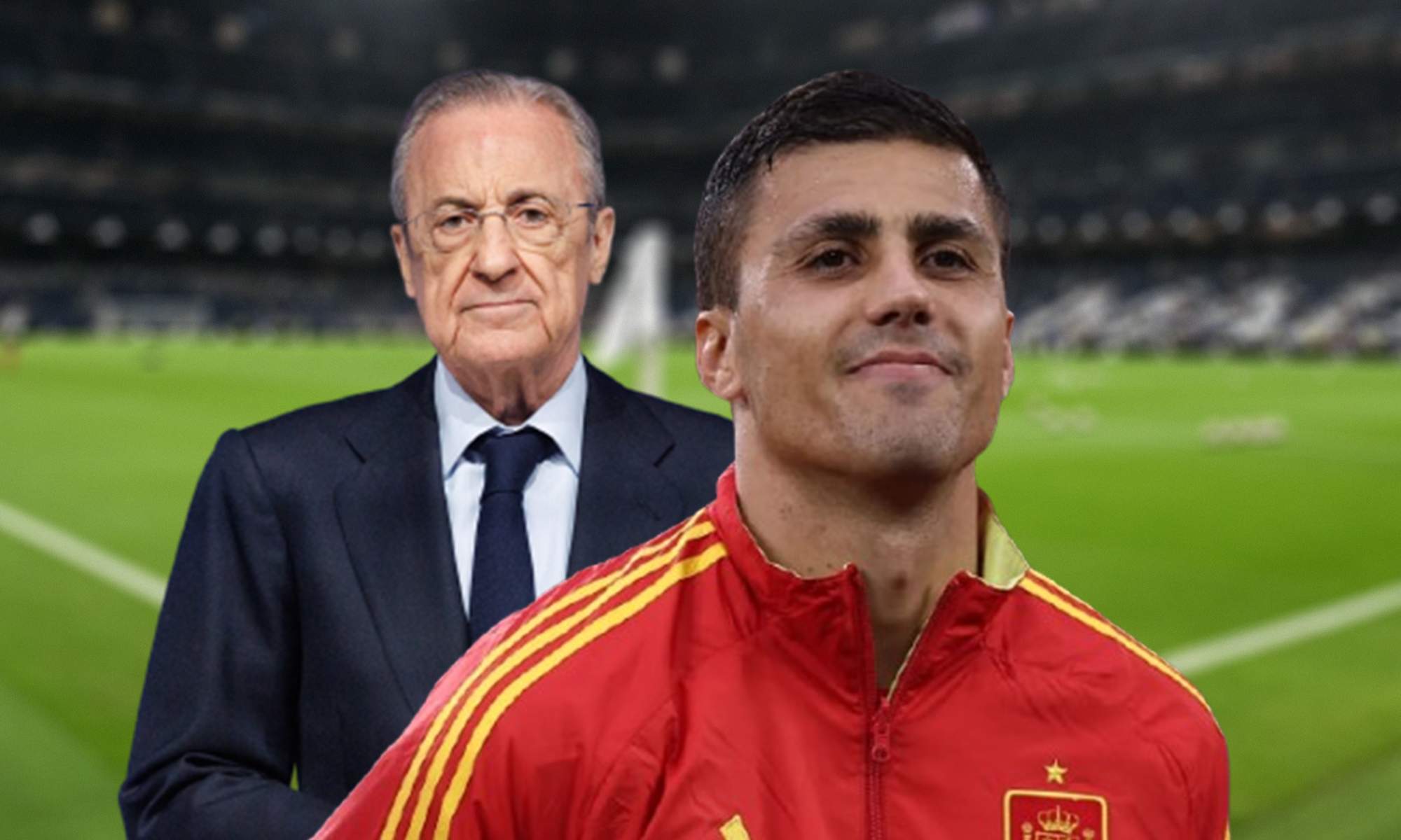 Rodri Hernández, Florentino Pérez y el Santiago Bernabéu.