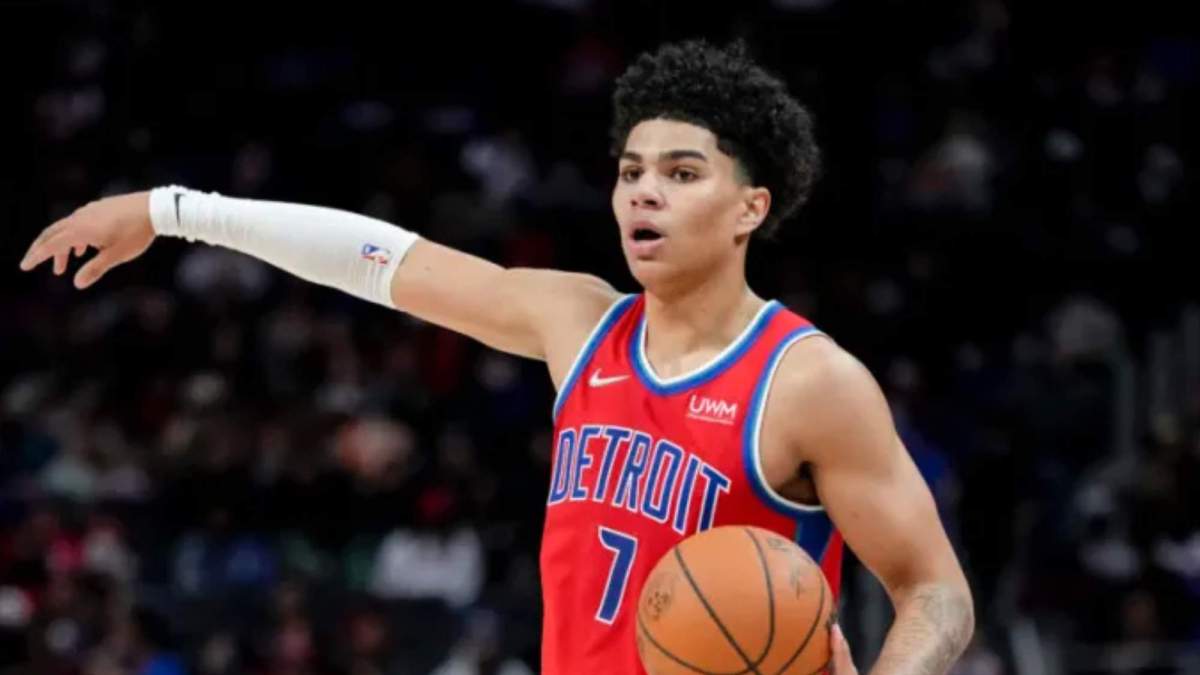 Killian Hayes, durante su etapa con los Detroit Pistons.