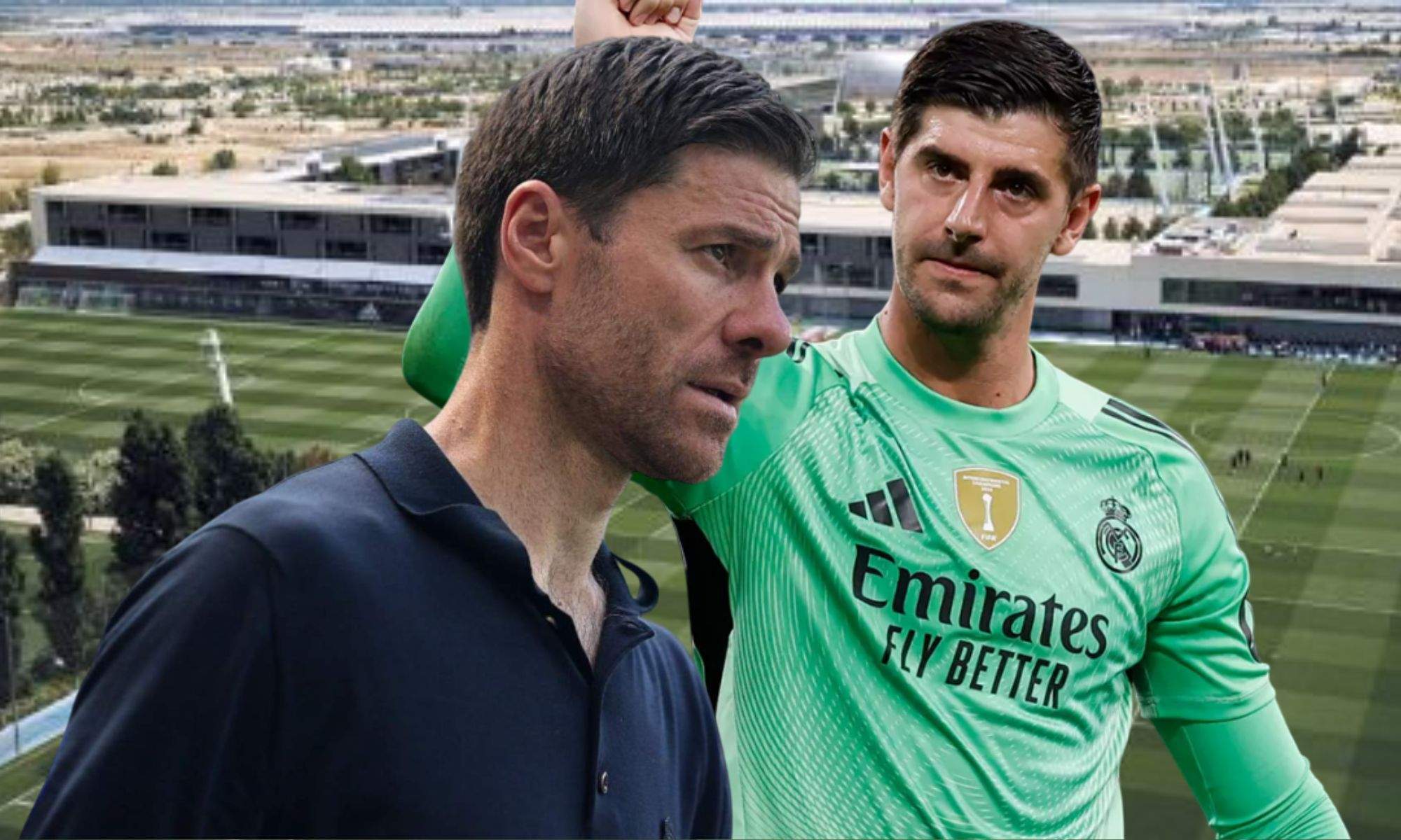 Xabi Alonso sigue muy de cerca a Thibaut Courtois después del parón internacional