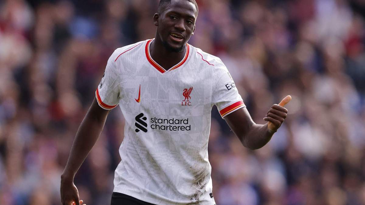 Konaté durante un partido con el Liverpool Konaté durante un partido con el Liverpool