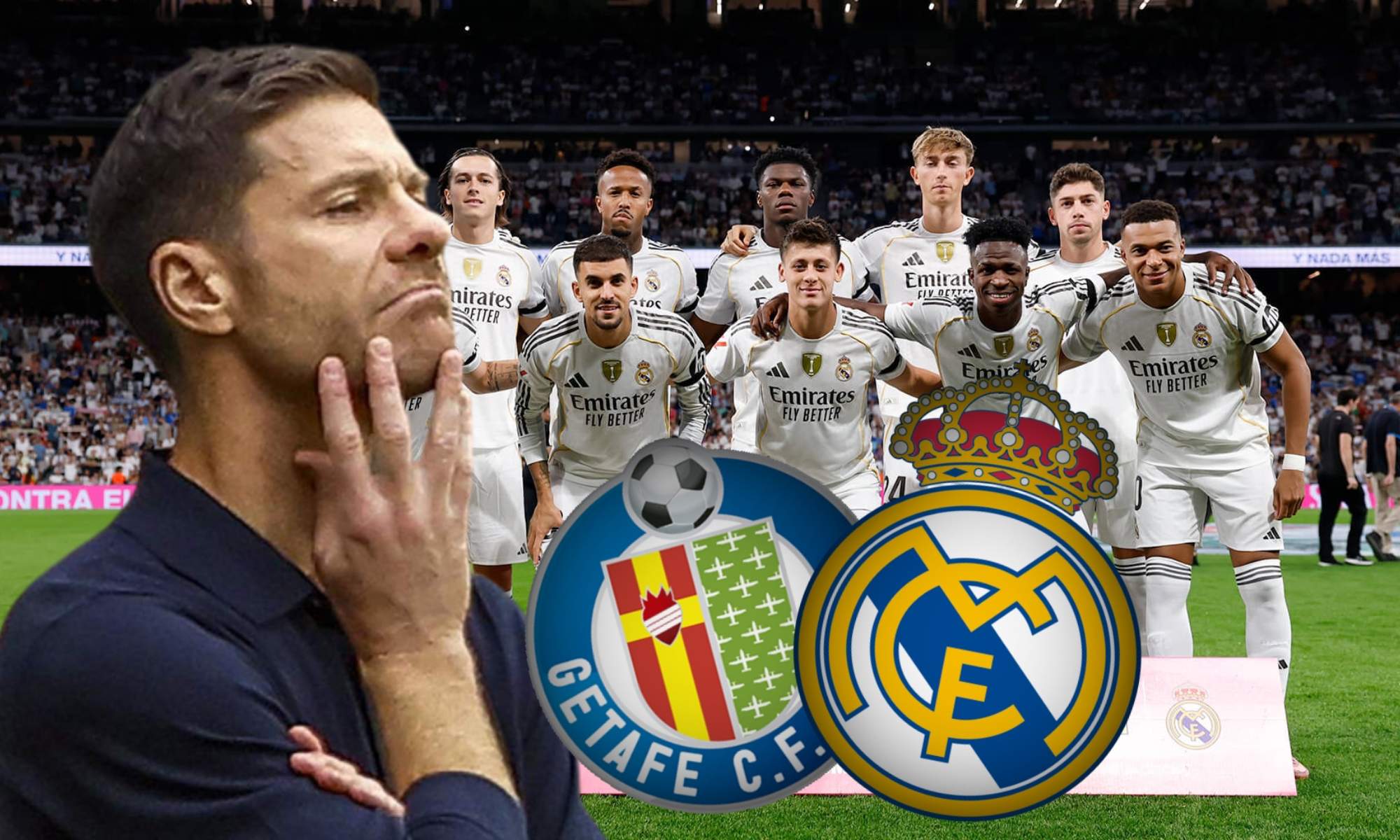 Xabi Alonso vuelve a realizar cambios en el partido del Madrid ante el Getafe, el último antes del Clásico contra el Barça de la próxima semana.