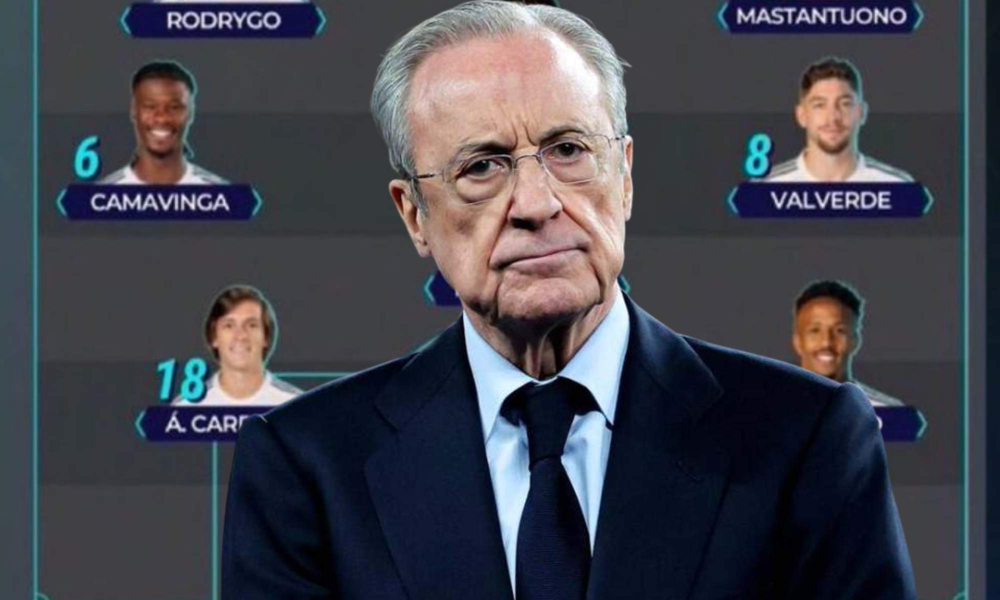 Florentino Pérez ha valorado la alineación del Real Madrid en Getafe