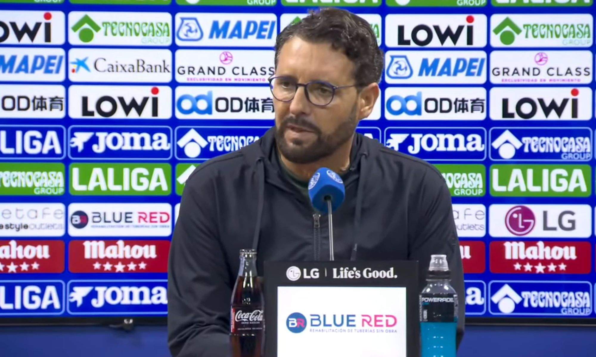 José Bordalás ofreció sus palabras en el pospartido del Getafe-Real Madrid
