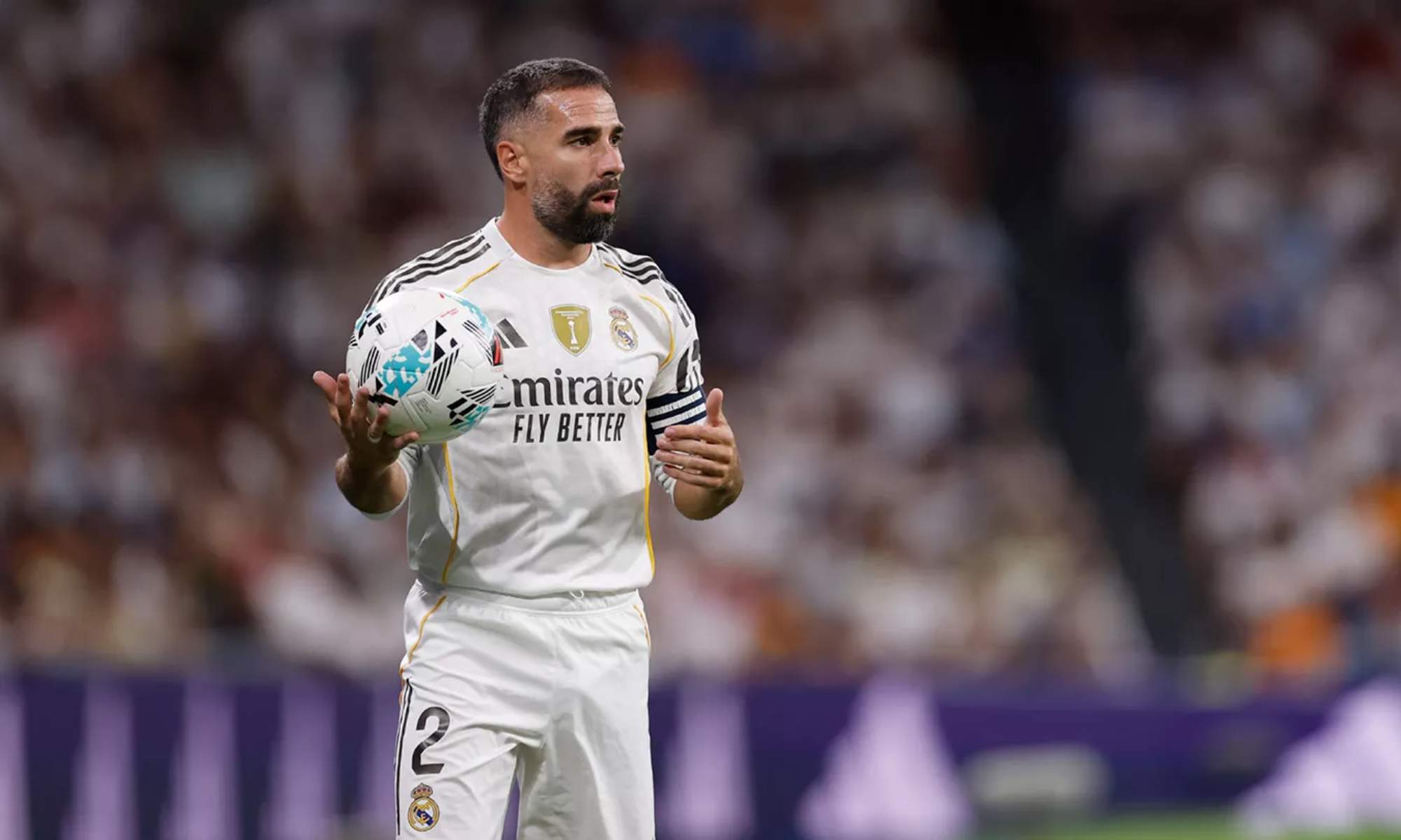 Dani Carvajal, durante un partido de esta temporada con el Real Madrid.