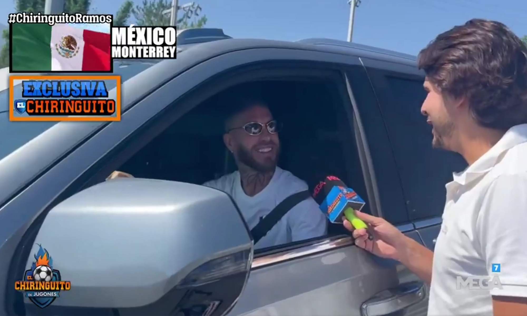 Sergio Ramos hablando con Juanfe Sanz sobre su futuro y el Clásico del domingo