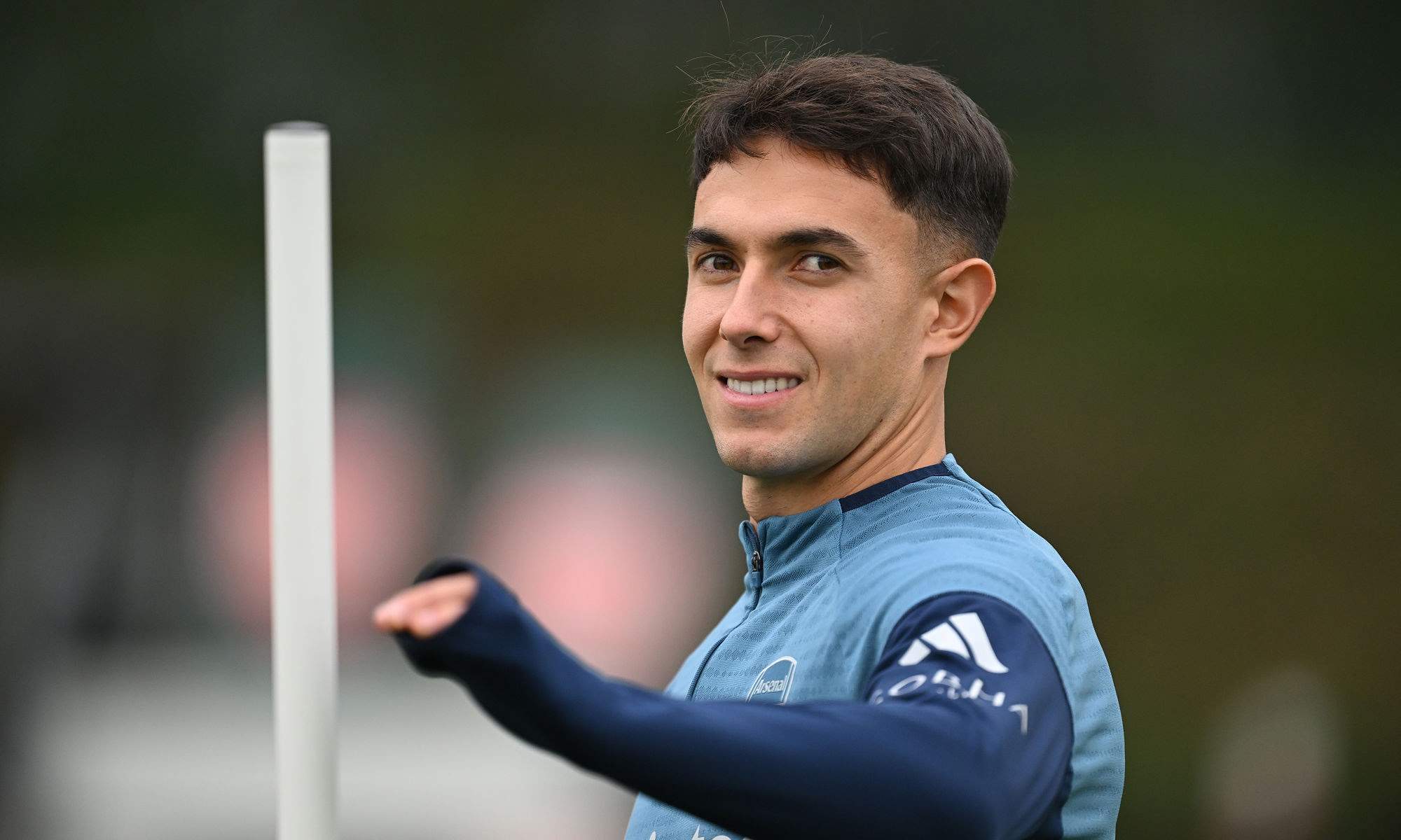 Martín Zubimendi durante un entrenamiento con el Arsenal. 