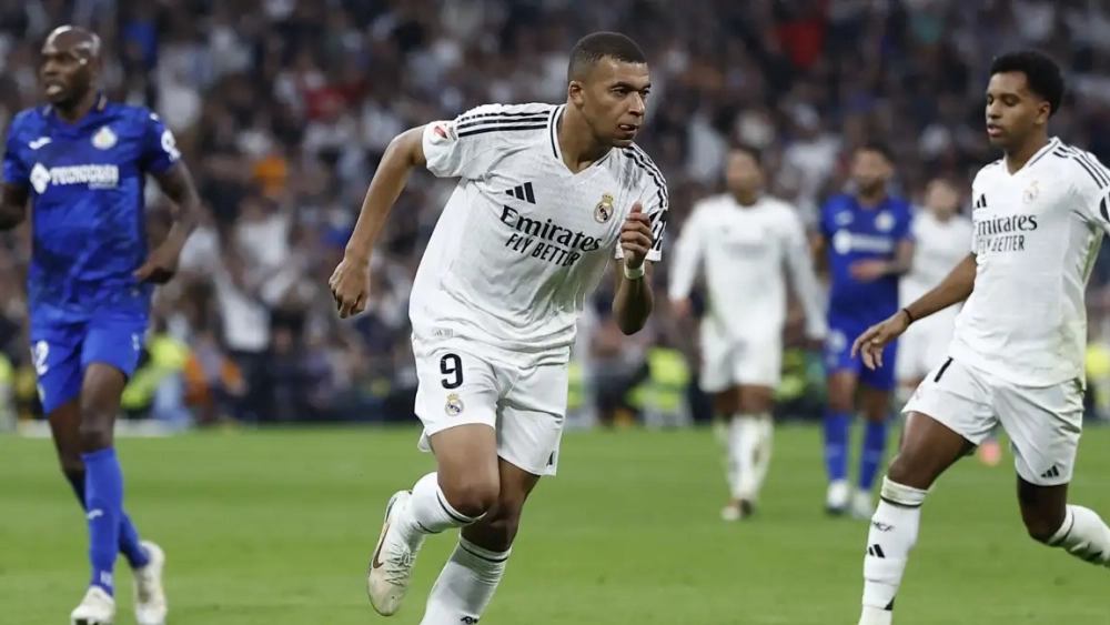 Mbappé celebrando su gol ante el Getafe Mbappé celebrando su gol ante el Getafe