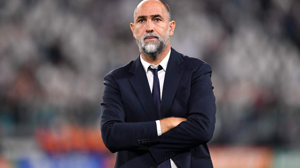 Igor Tudor, entrenador de la Juventus de Turín, con un rostro pensativo