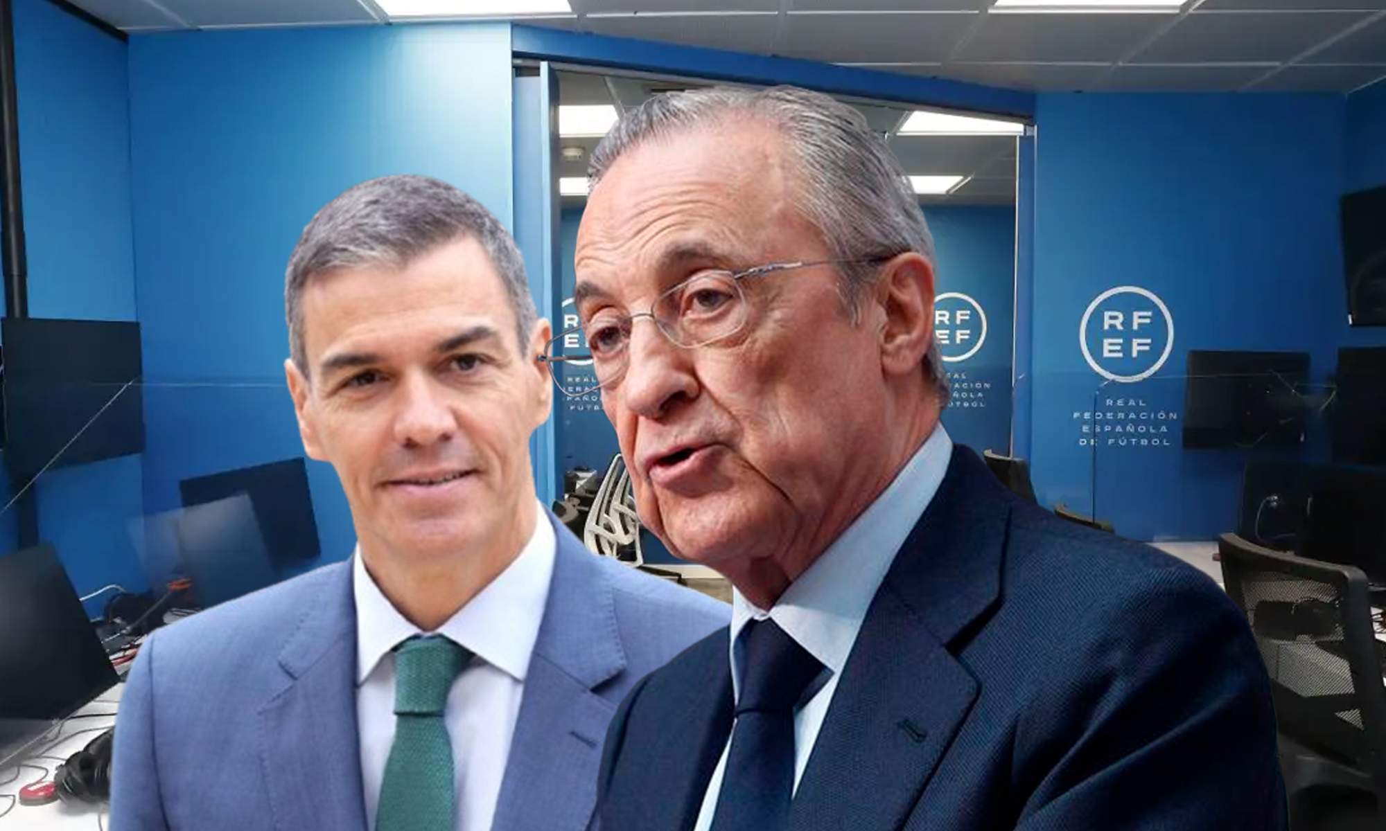Florentino Pérez, Pedro Sánchez y una sala VAR en España. 