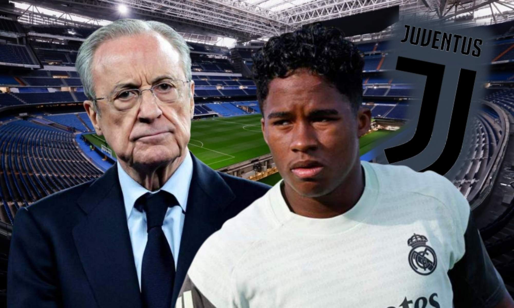 Florentino Pérez tiene en la Juventus un destino posible para Endrick Felipe.