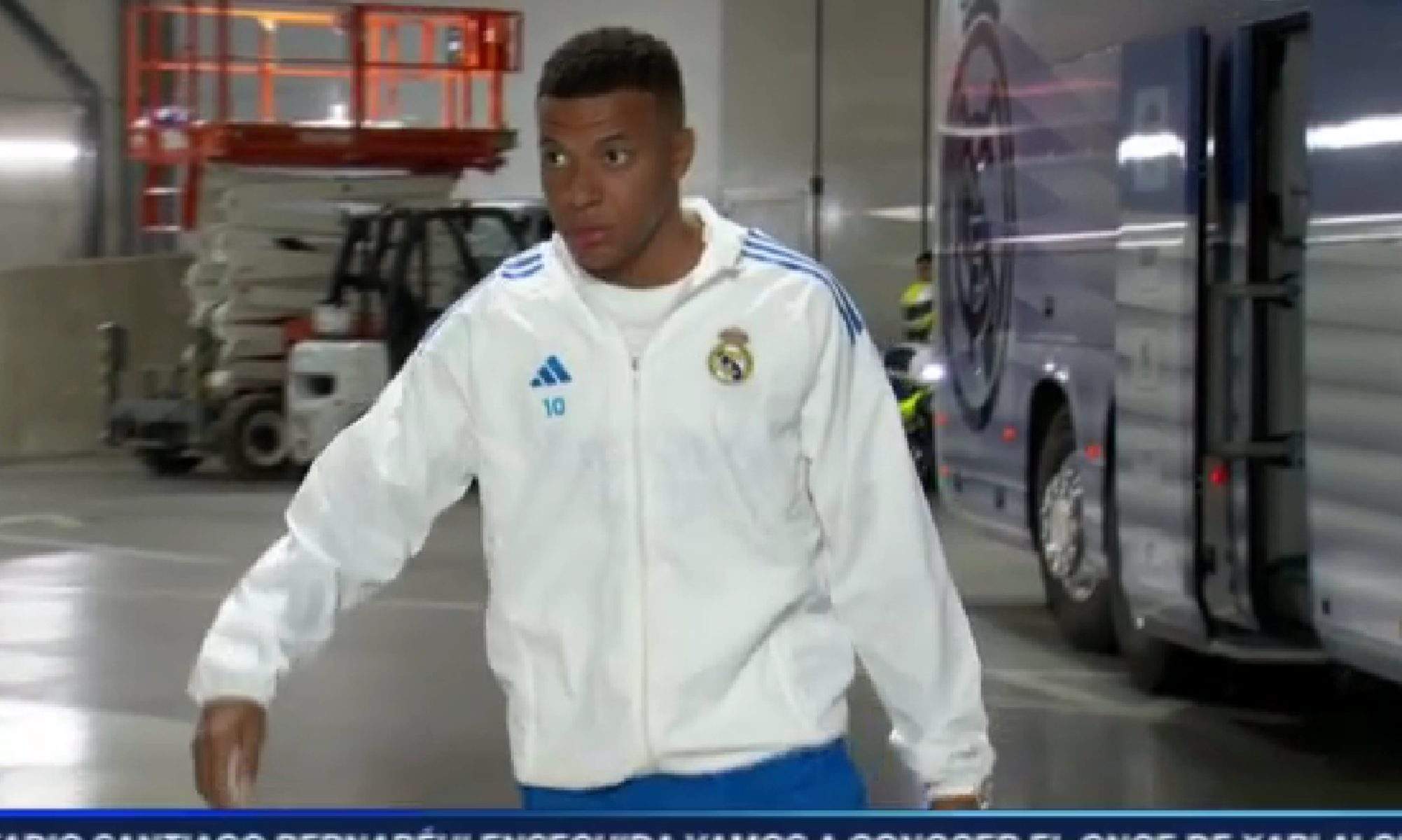 La llegada del autobús del Real Madrid