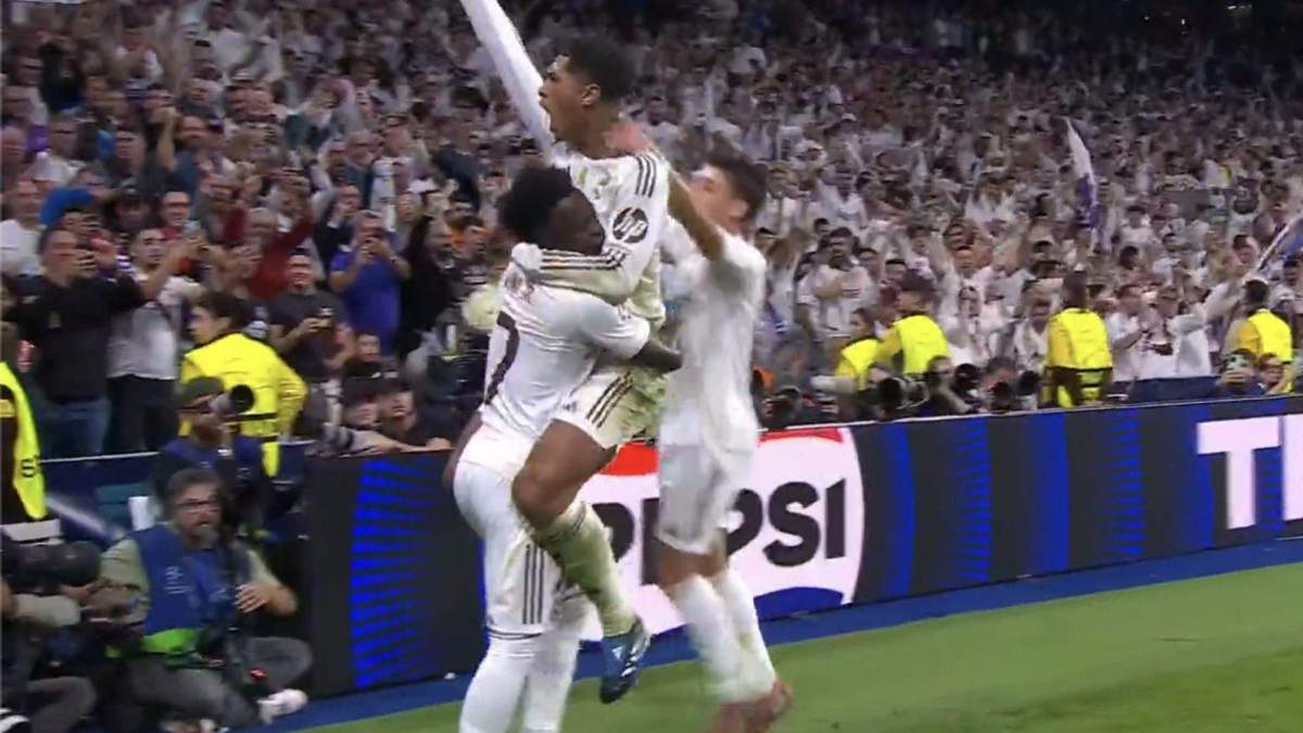 Bellingham celebrando su gol