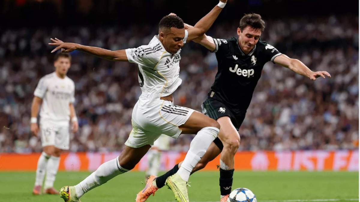 Mbappé durante el Real Madrid Juventus Mbappé durante el Real Madrid Juventus