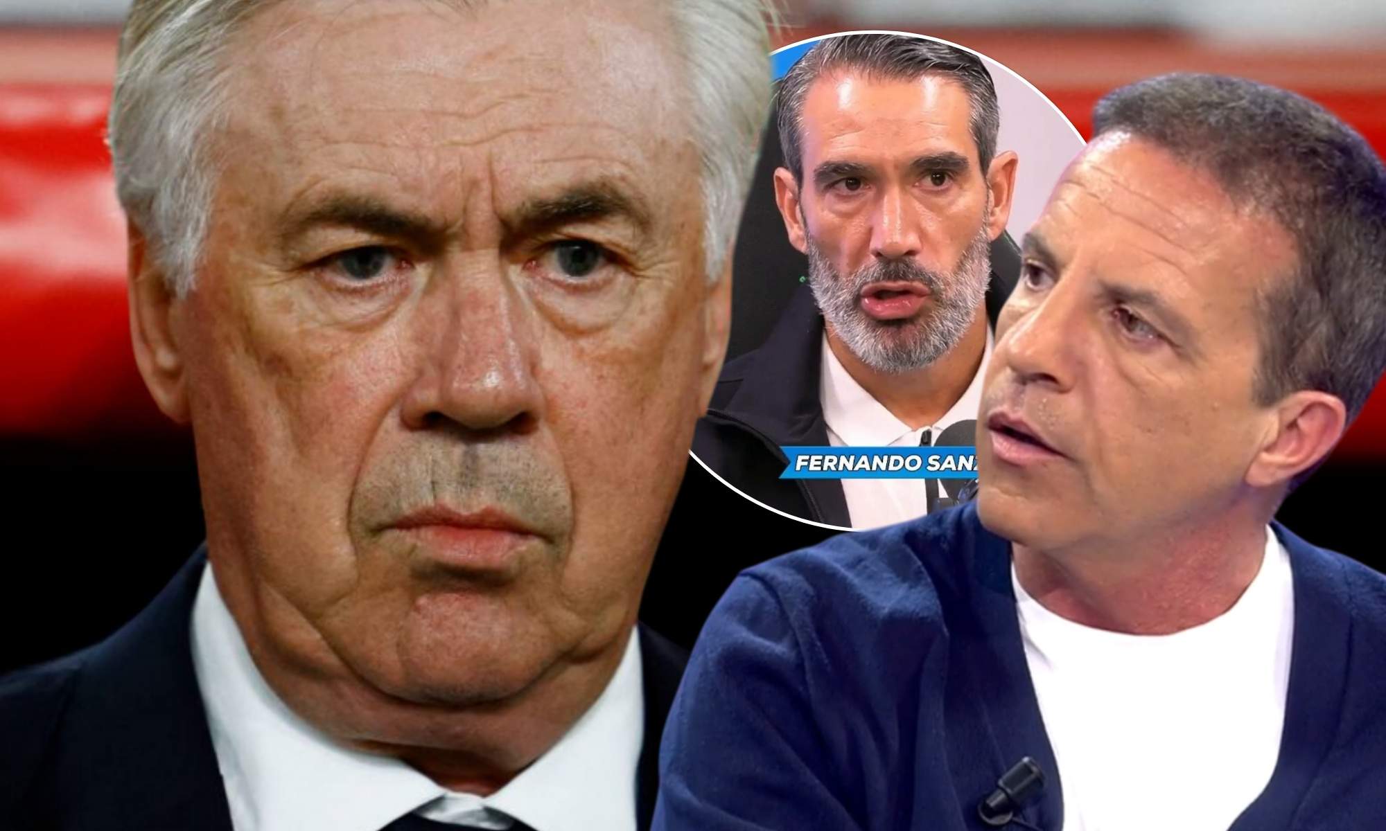 Cristóbal Soria se acuerda de Ancelotti en pleno Real Madrid - Juve y Fernando Sanz responde: "Cuidado"