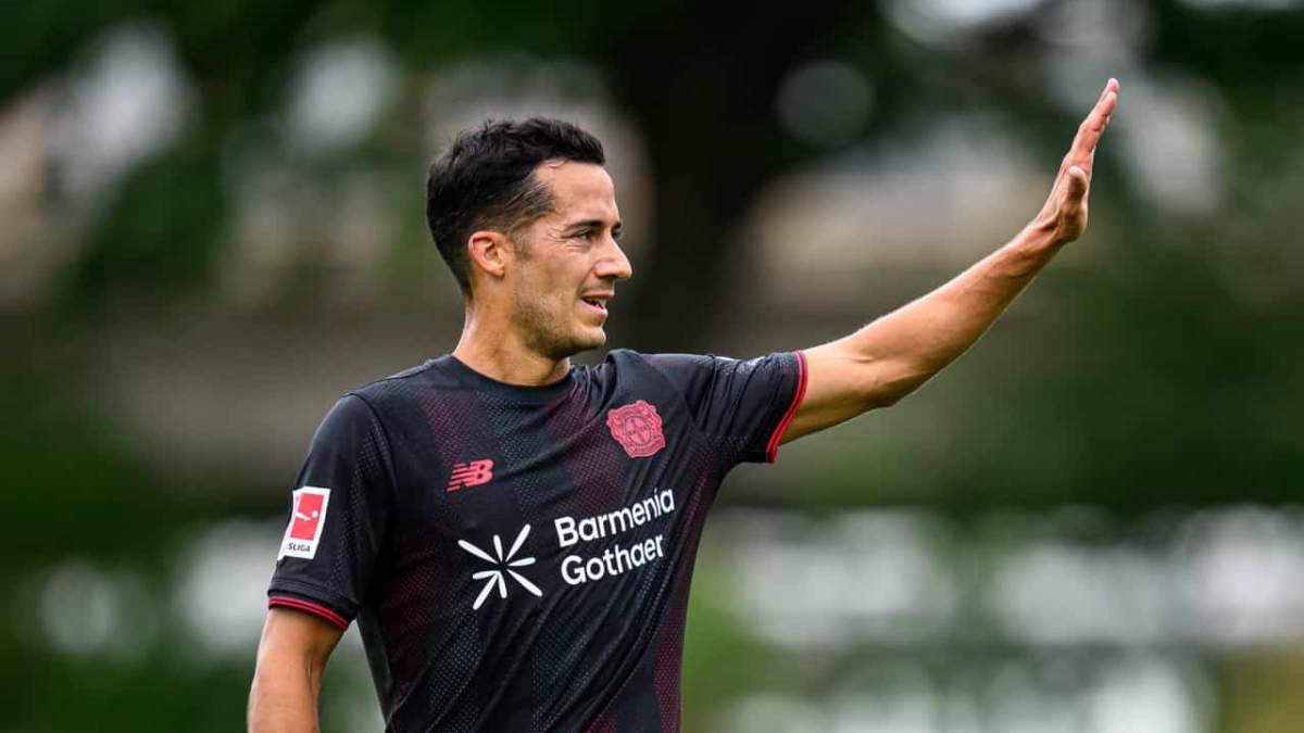 Lucas Vázquez durante un partido con el Bayer Leverkusen Lucas Vázquez durante un partido con el Bayer Leverkusen
