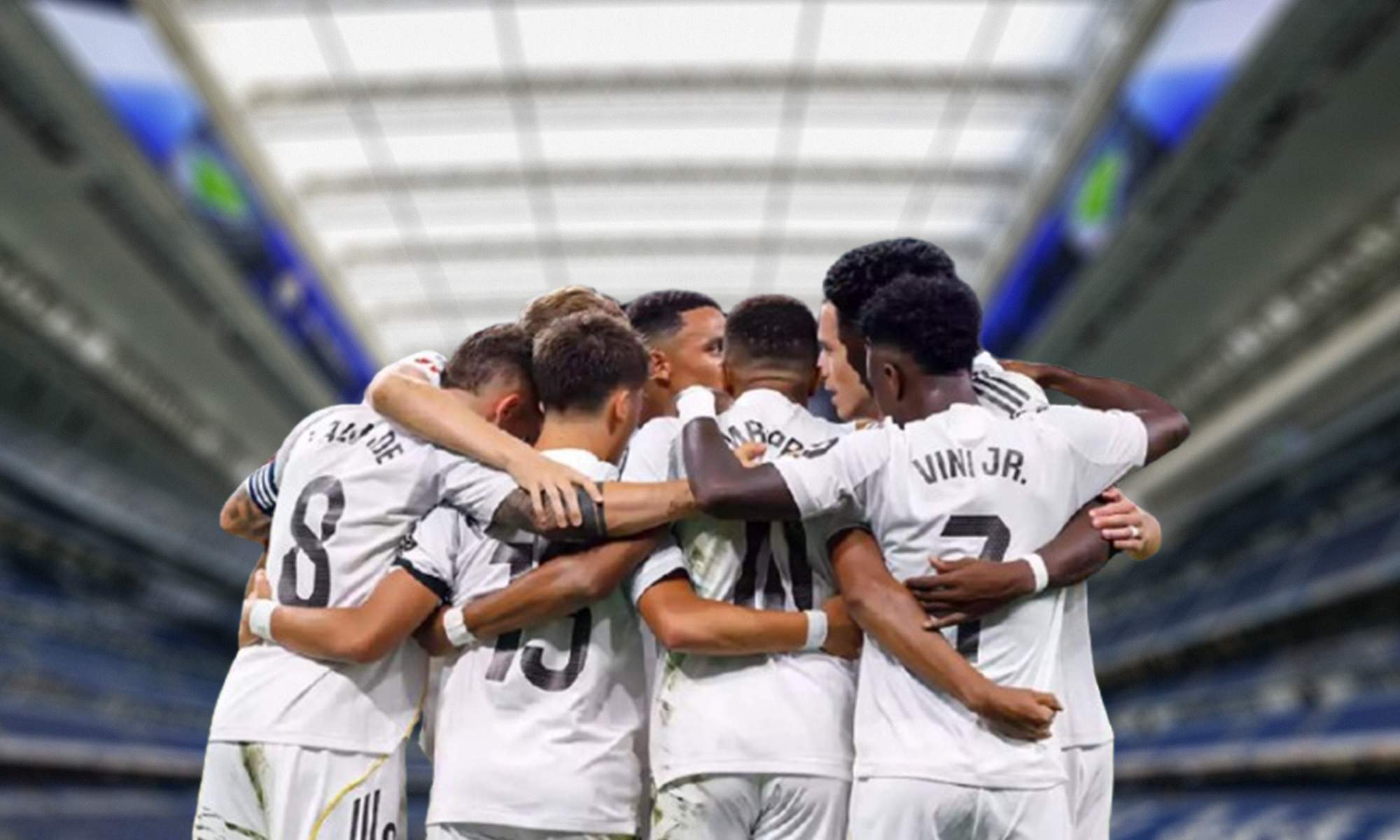 Jugadores del Real Madrid y el Santiago Bernabéu. Jugadores del Real Madrid y el Santiago Bernabéu.