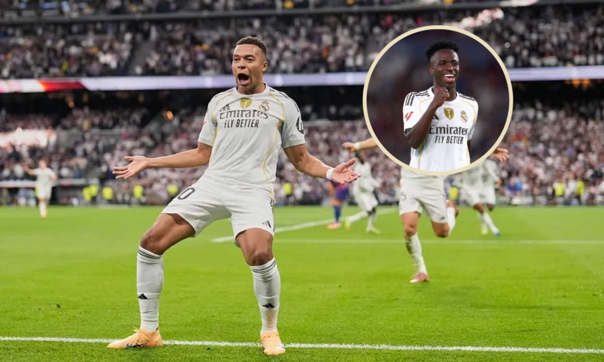 Vinicius ha respondido con rabia después del gol de Kylian Mbappé ante el Barça.