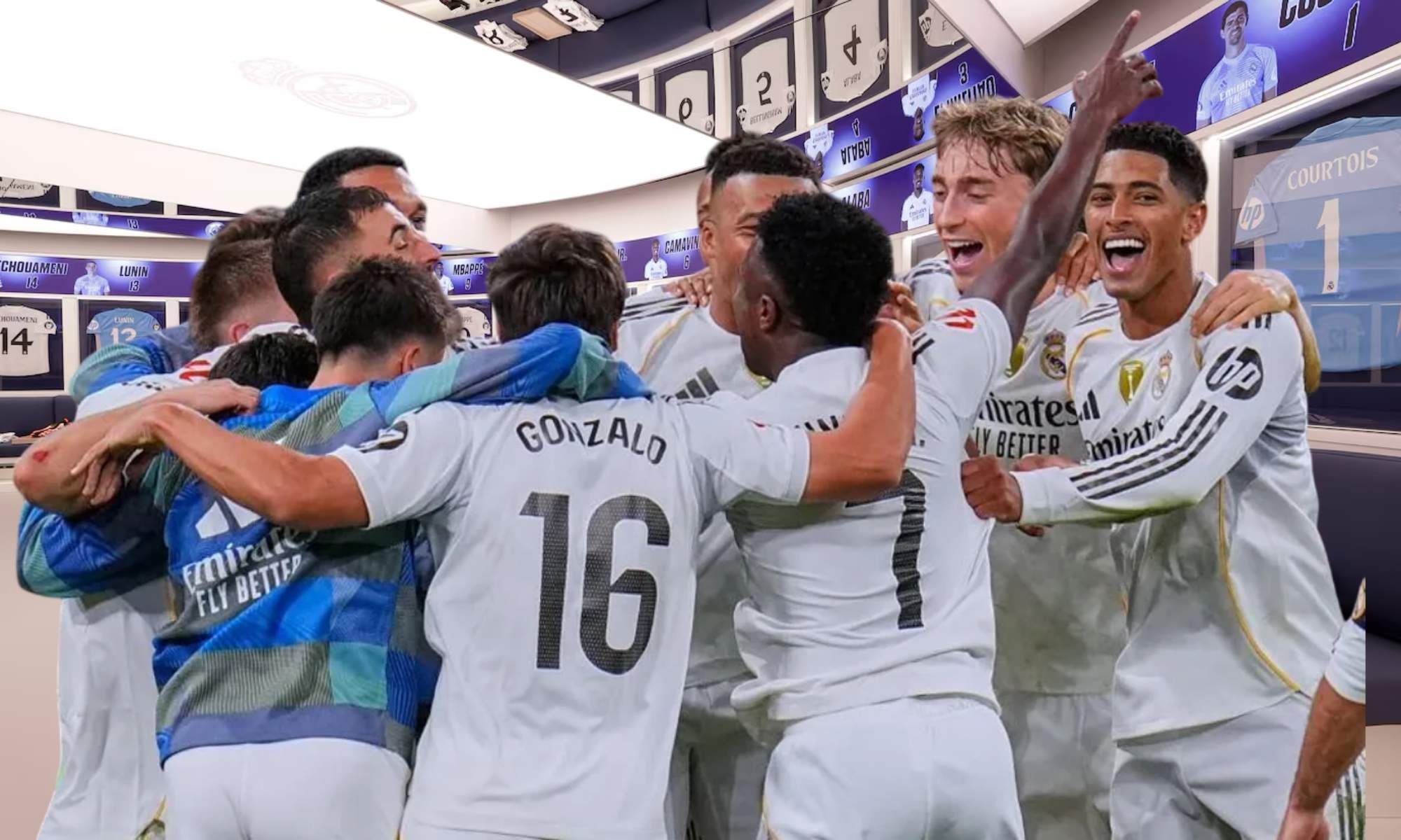 En el vestuario del Real Madrid celebraron como locos el triunfo ante el Barcelona. En el vestuario del Real Madrid celebraron como locos el triunfo ante el Barcelona.