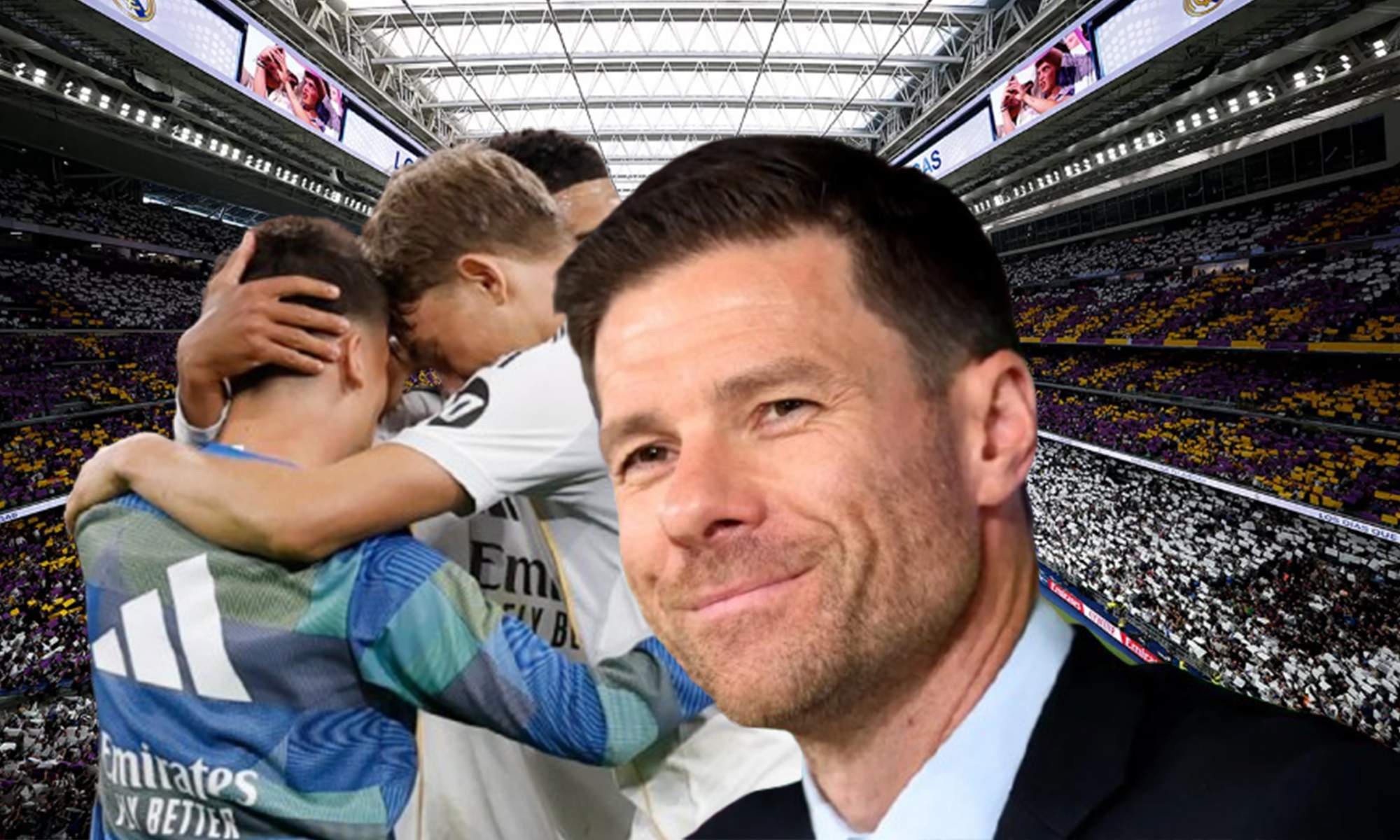 Xabi Alonso, jugadores del Real Madrid y el Santiago Bernabéu. Xabi Alonso, jugadores del Real Madrid y el Santiago Bernabéu.