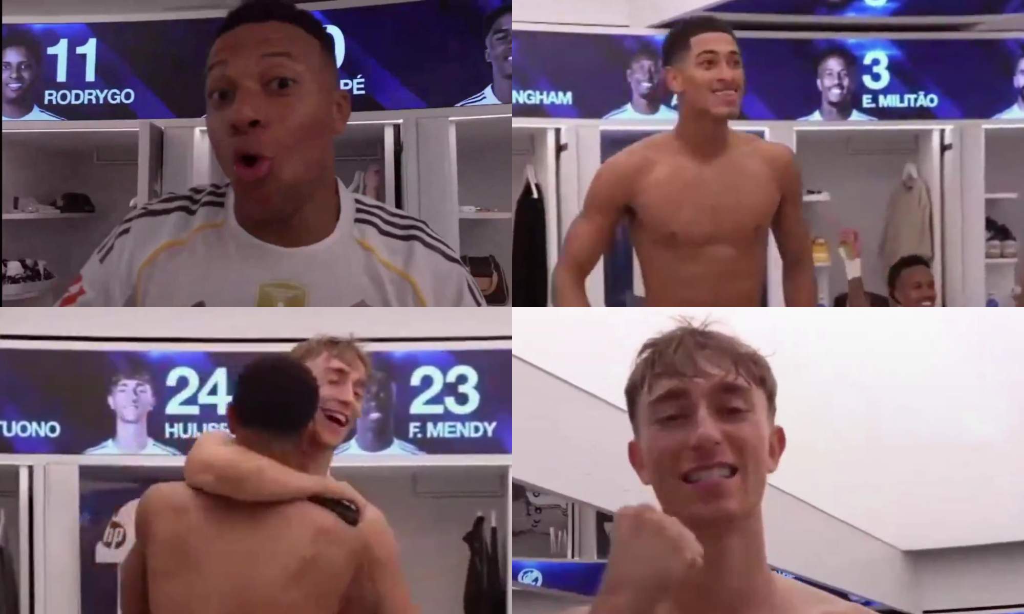 El vestuario del Real Madrid festejó por todo lo alto la alegría en el Clásico El vestuario del Real Madrid festejó por todo lo alto la alegría en el Clásico