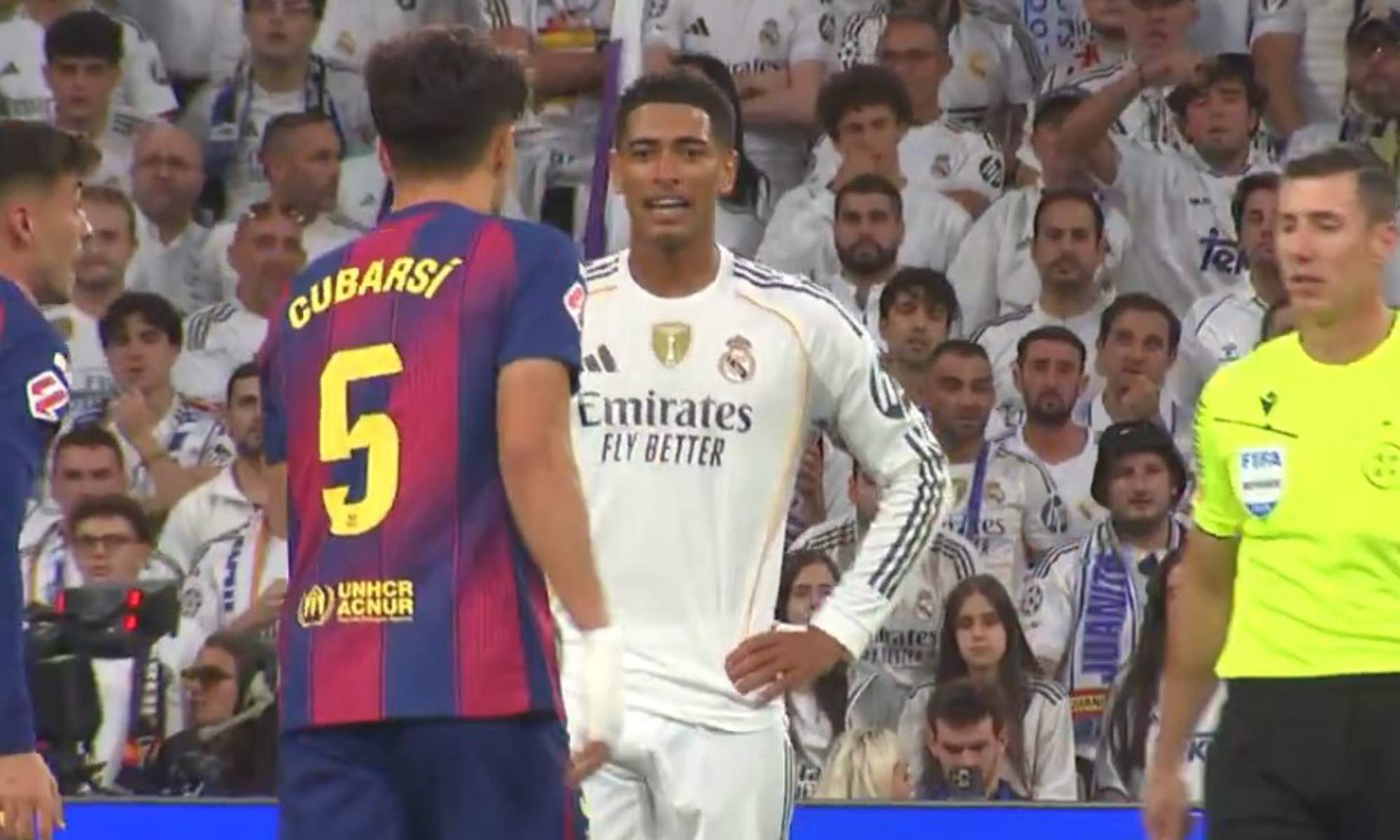 Jude Bellingham no se cortó en el Clásico contra el Barça e hizo alusiones a Negreira tras un pique con Pedri. Jude Bellingham no se cortó en el Clásico contra el Barça e hizo alusiones a Negreira tras un pique con Pedri.