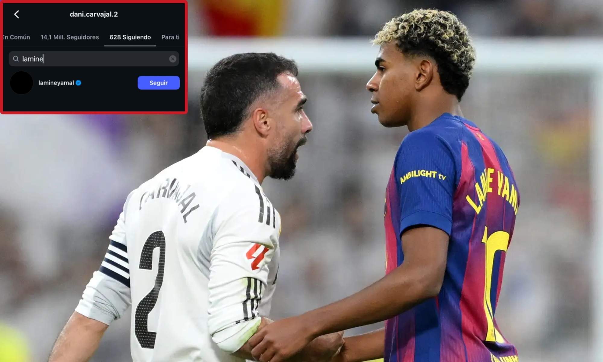 Dani Carvajal ha querido destensar la cuerda con Lamine Yamal tras el encontronazo de ambos en el Clásico. Dani Carvajal ha querido destensar la cuerda con Lamine Yamal tras el encontronazo de ambos en el Clásico.