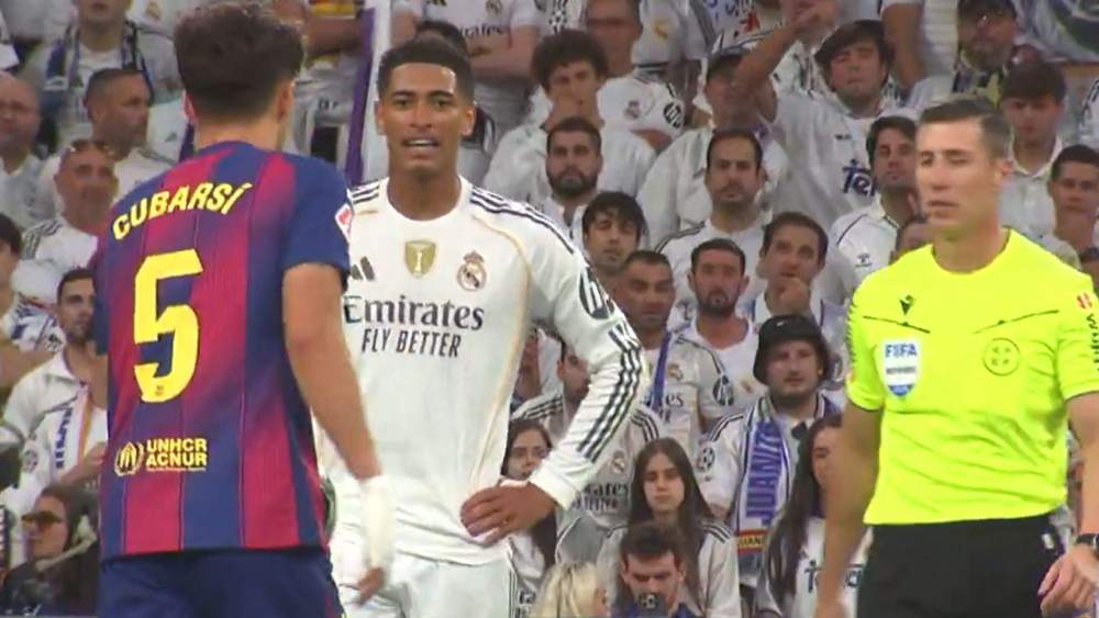 Jude Bellingham en el momento famoso del "Ni con Negreira" en el primer Clásico de la temporada 25/26 Jude Bellingham en el momento famoso del "Ni con Negreira" en el primer Clásico de la temporada 25/26