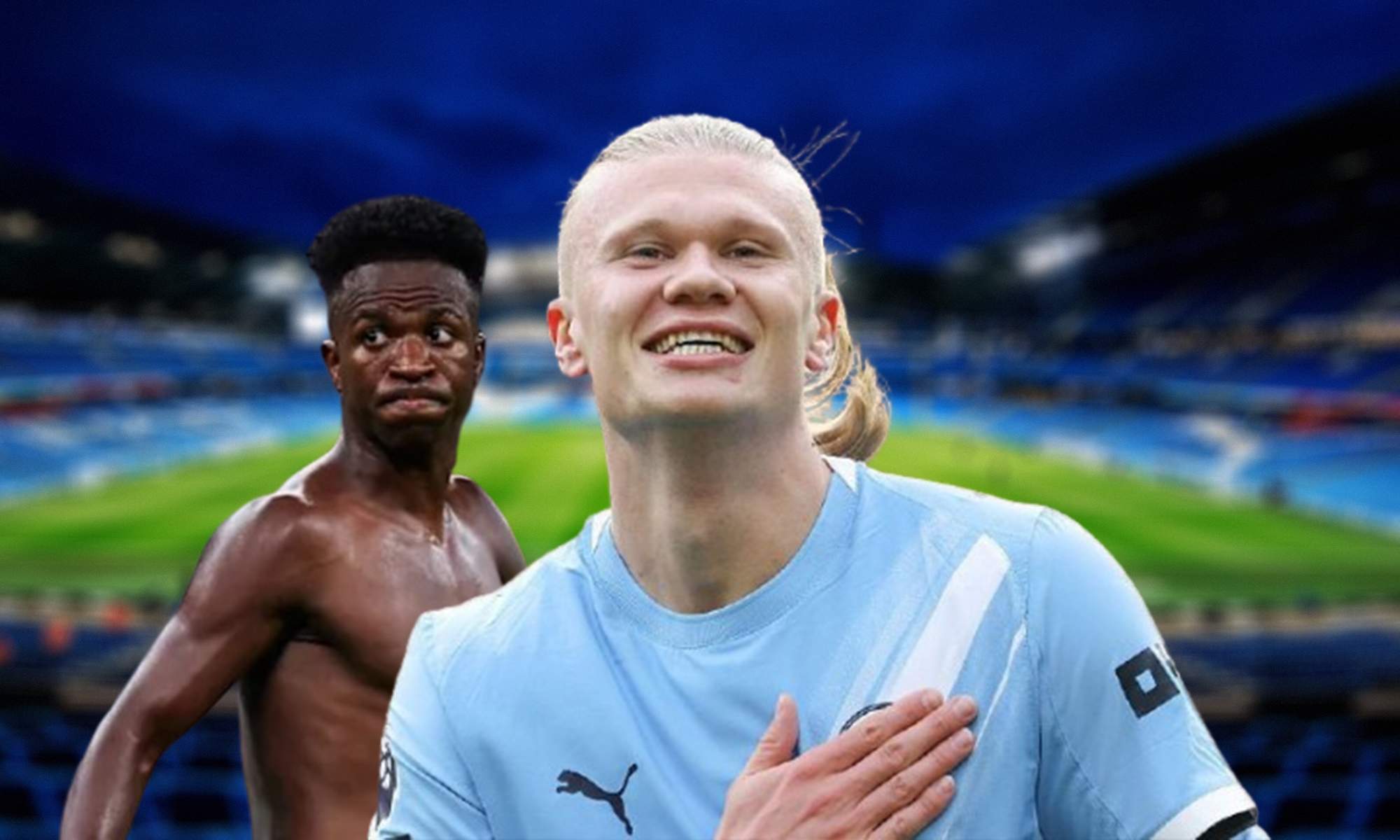 Erling Haaland, Vinícius Júnior y el Etihad Stadium. 