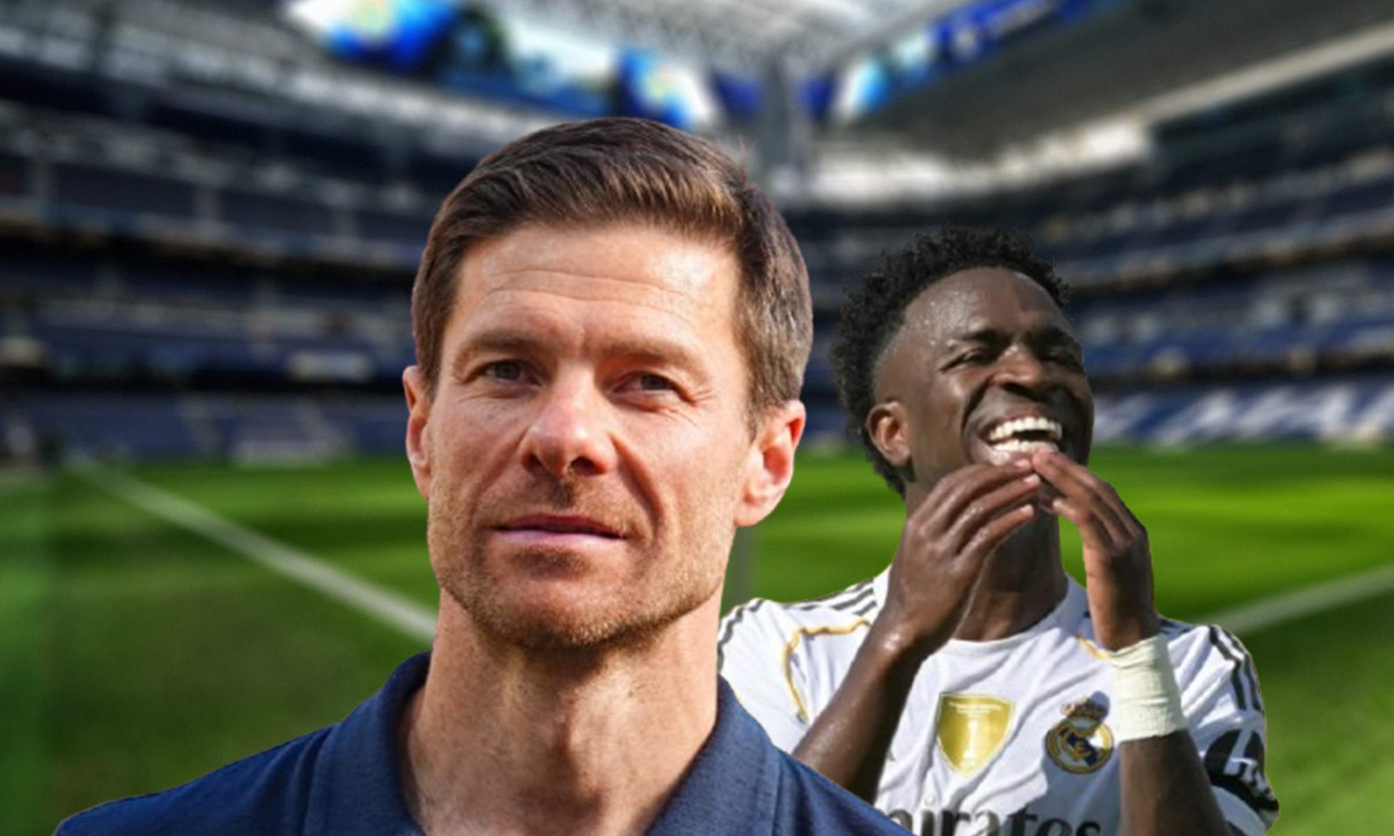 Xabi Alonso, Vinícius Júnior y el Santiago Bernabéu.