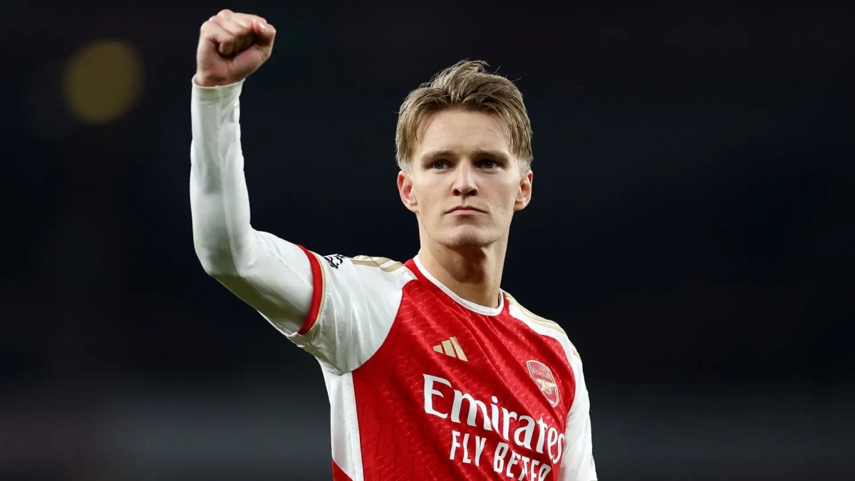 Odegaard durante un partido con el Arsena Odegaard durante un partido con el Arsena