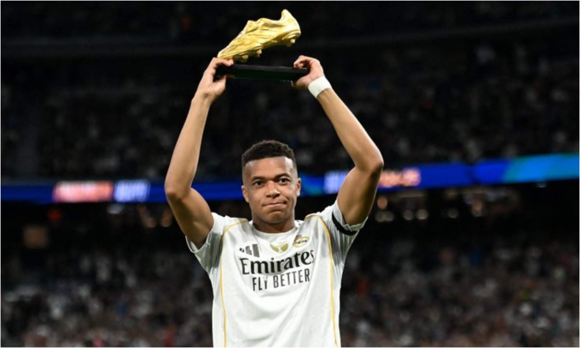 Mbappé ha ofrecido su primera Bota de Oro al Bernabéu