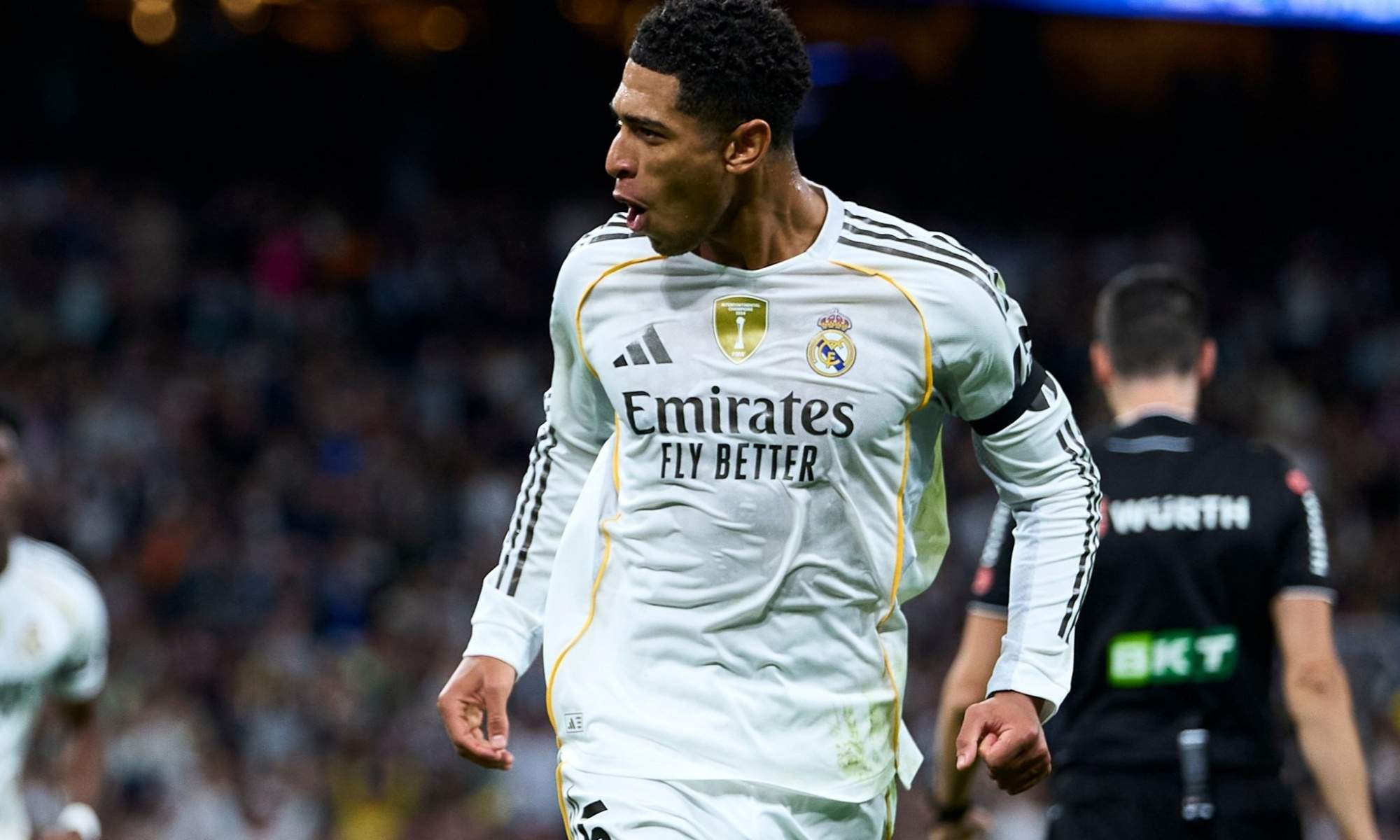 Jude Bellingham fusila a Agirrezabala y pone el 3-0 tras el fallo de Vinicius