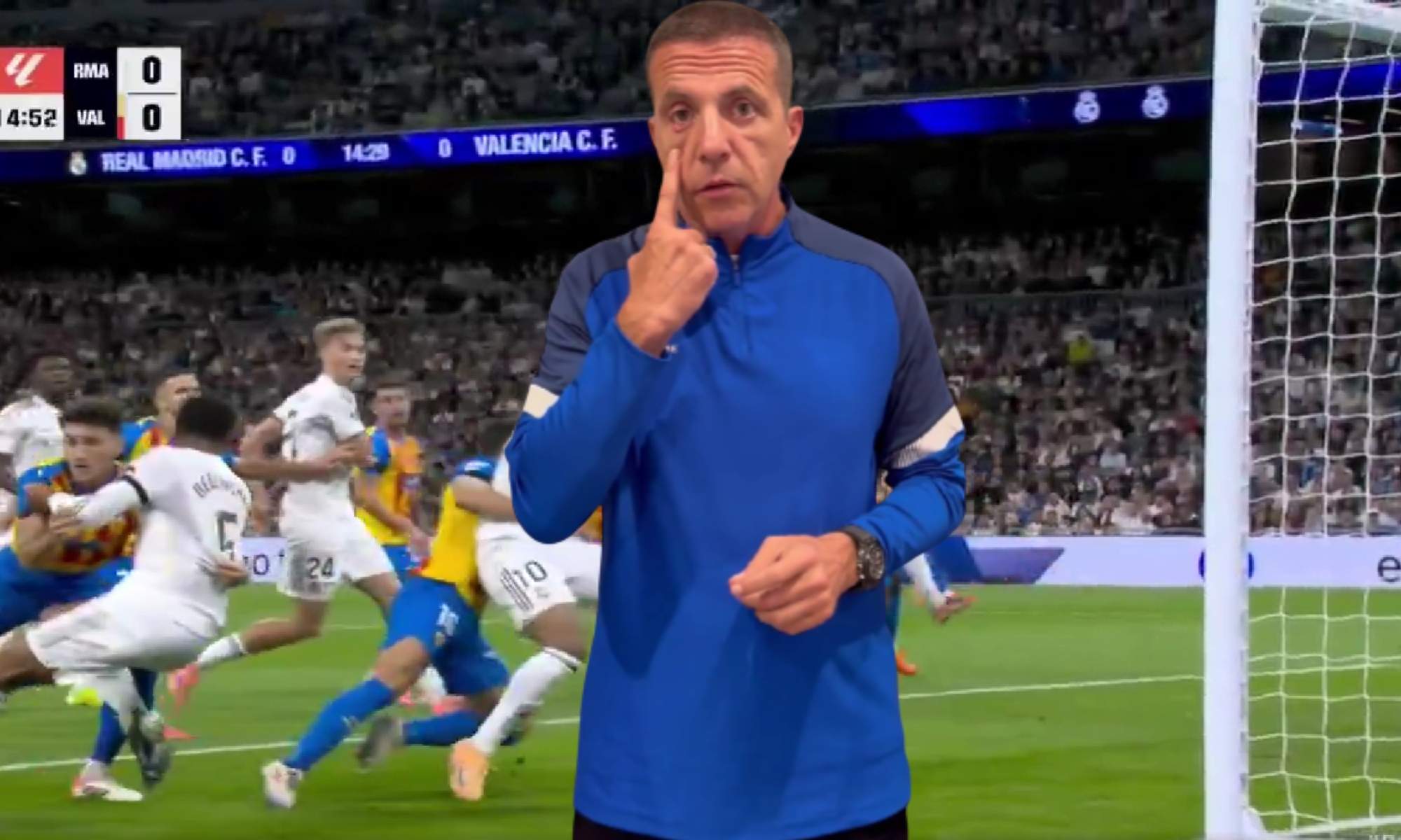 Cristóbal Soria da que hablar en redes al quejarse por el penalti favorable al Real Madrid