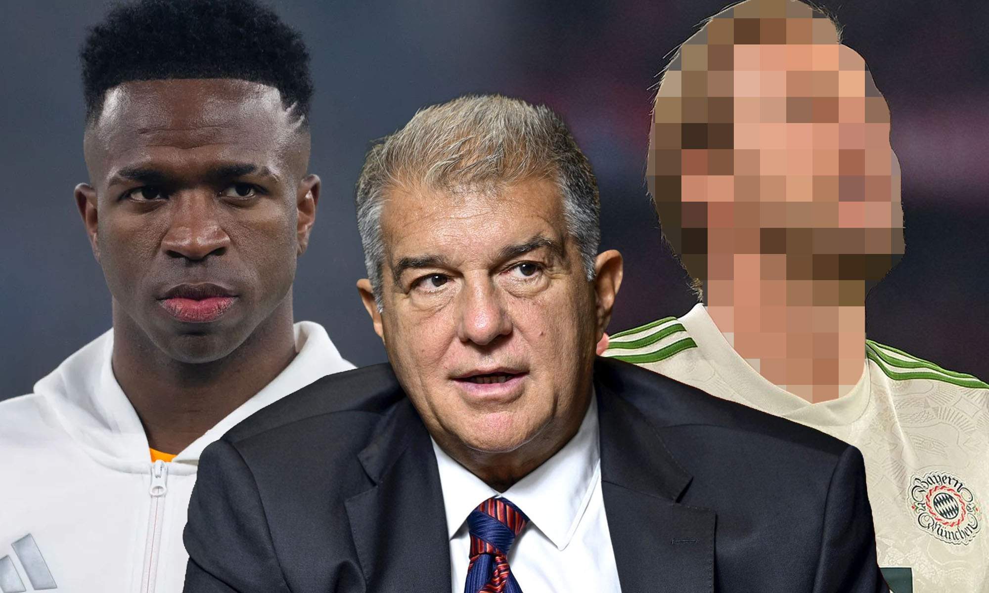 Laporta con Vinicius y jugador incognito