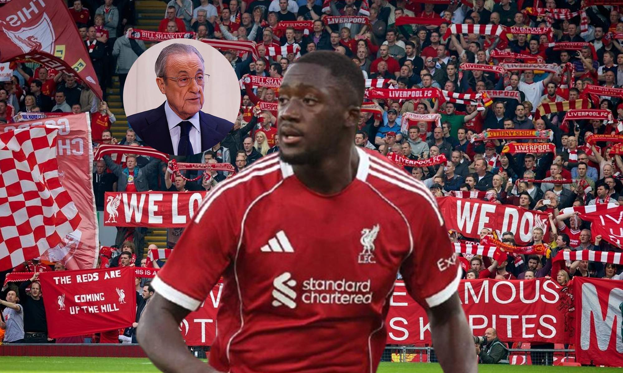Ibrahima Konaté, Florentino Pérez y Anfield, el estadio del Liverpool.