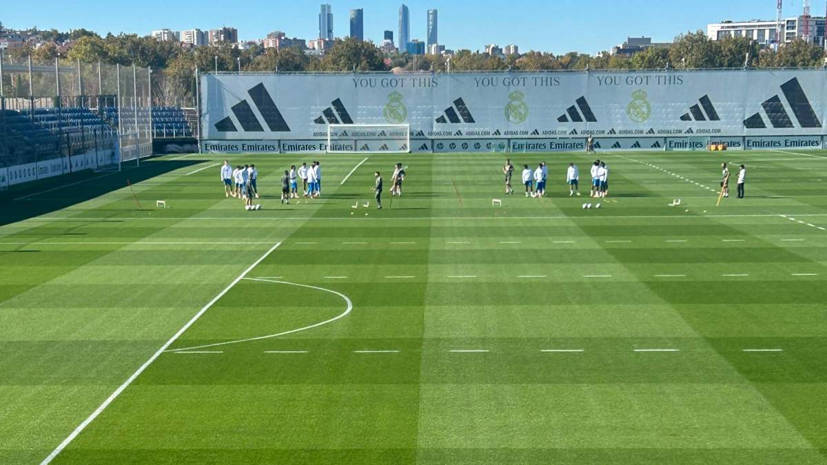 Entrenamiento del Real Madrid previo al partido contra el Liverpool