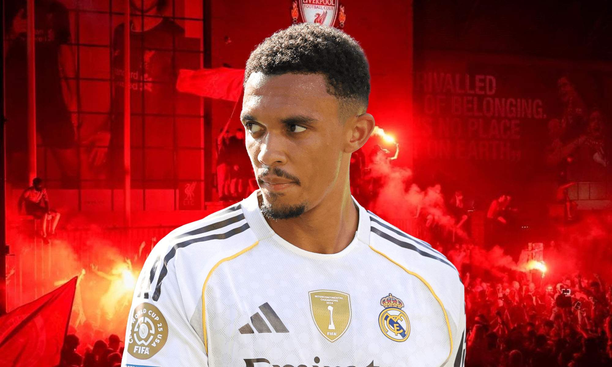 Aficion de fondo con Trent serio