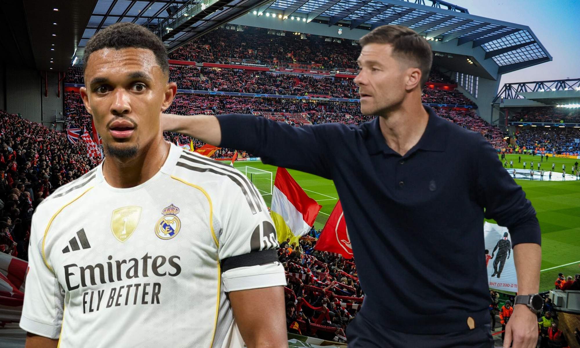 Así sonó Anfield en su recibimiento a Trent y Xabi Alonso: el día y la noche