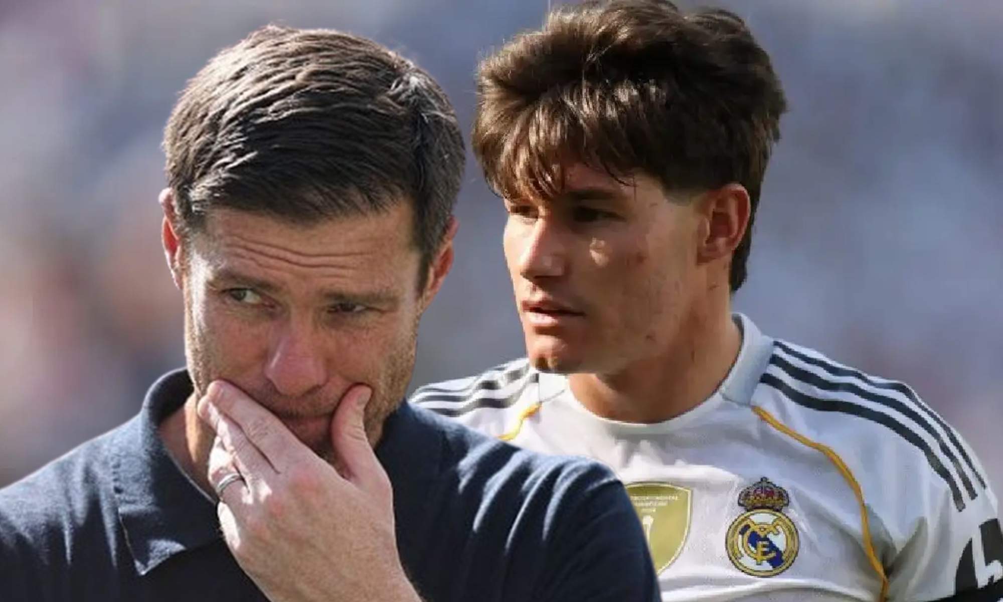 Xabi Alonso y Fran García en un partido del Real Madrid.