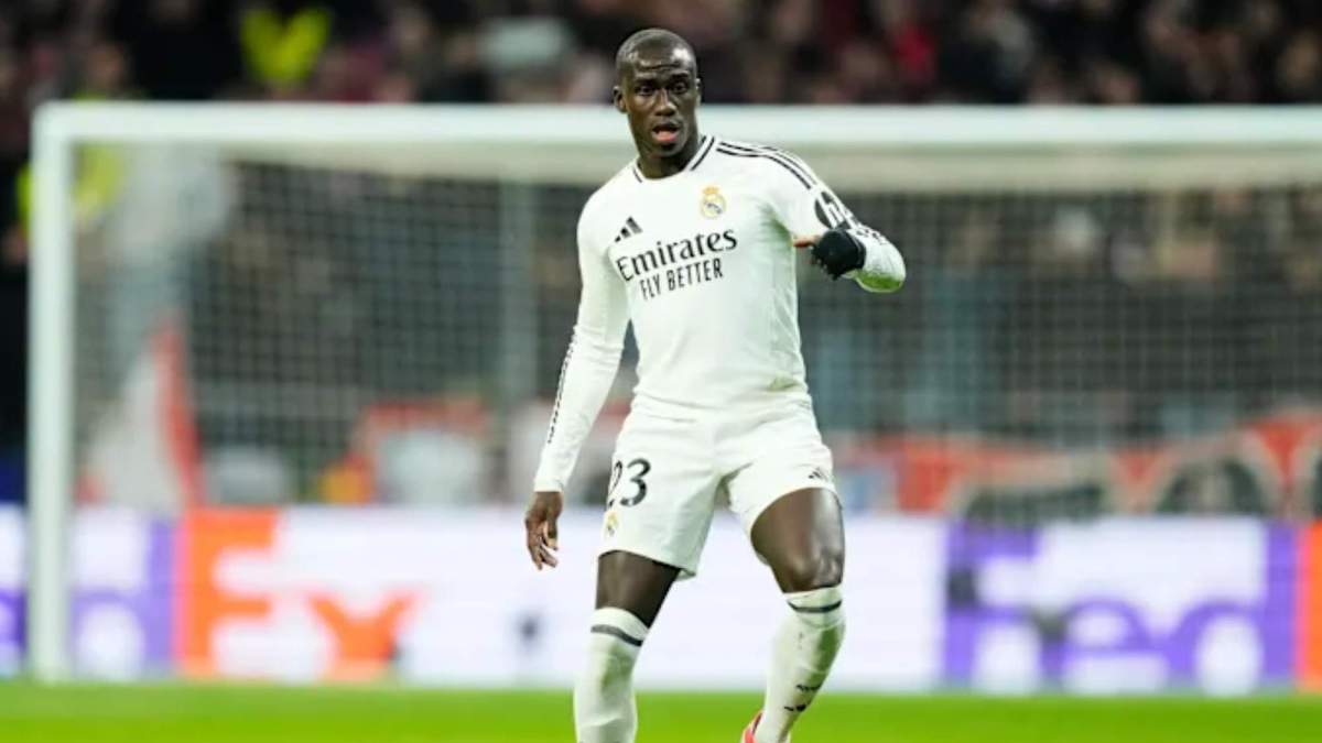 Ferland Mendy jugando un partido del Real Madrid. Ferland Mendy jugando un partido del Real Madrid.