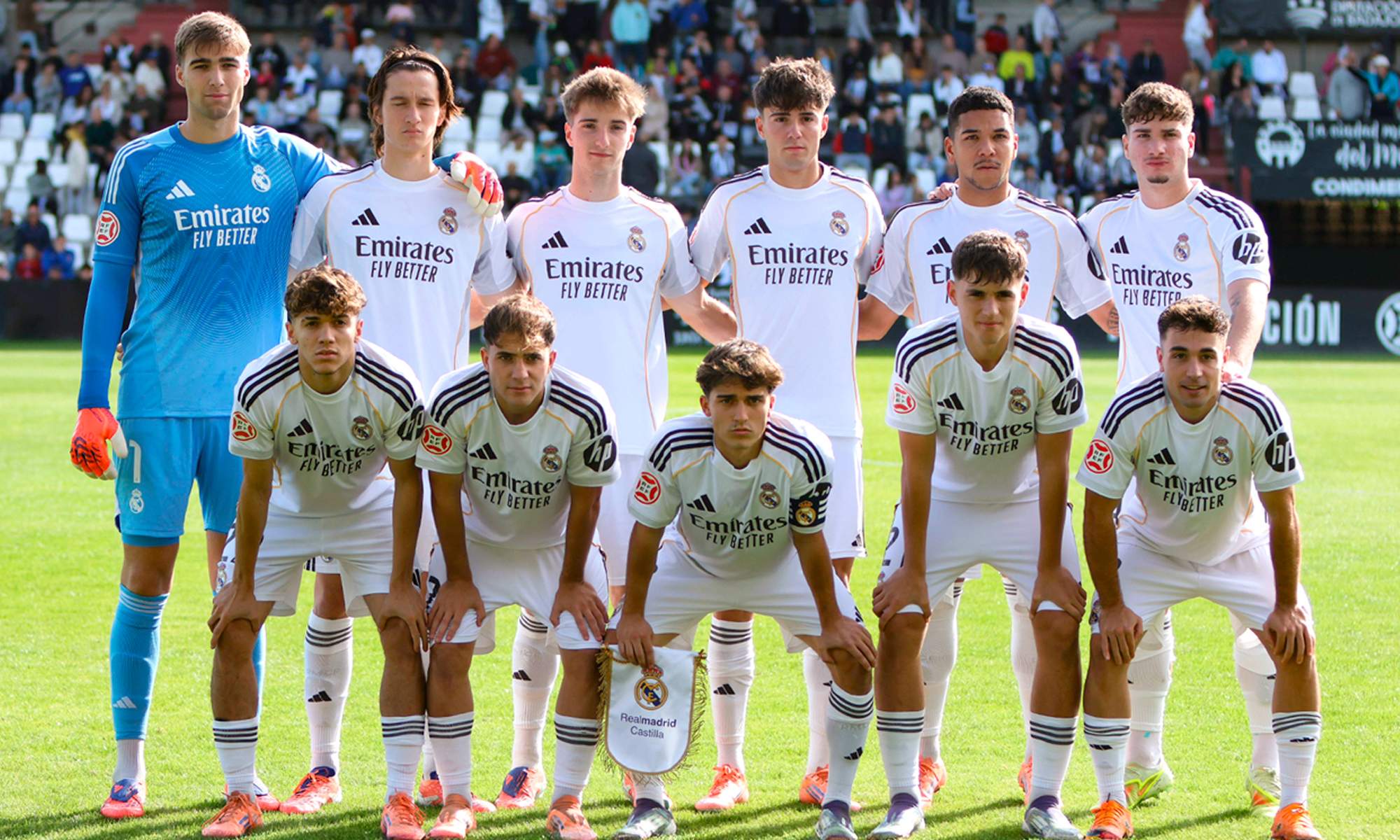 Once del Real Madrid Castilla contra el Mérida.