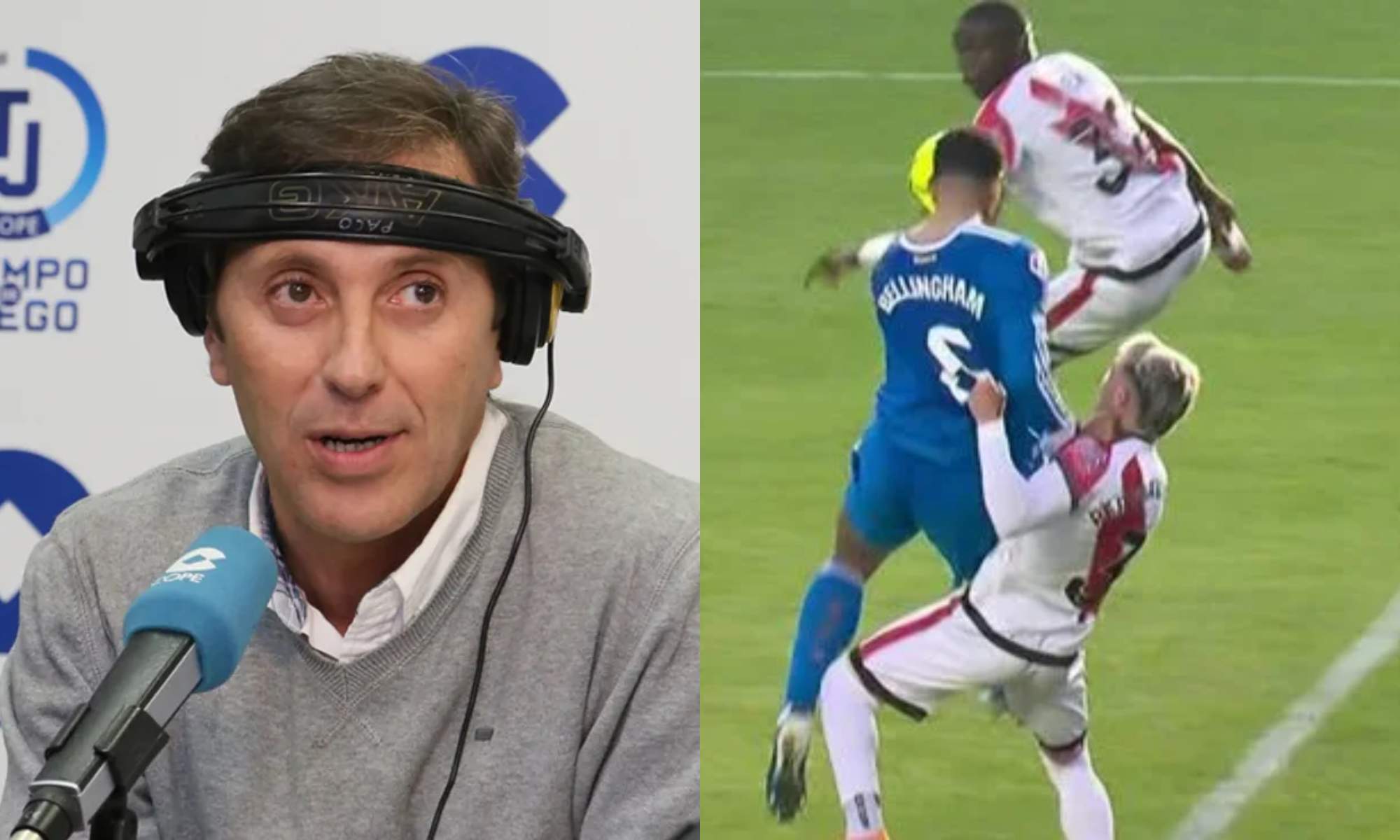 Paco González no ha querido obviar el claro penalti que ha sufrido Jude Bellingham en el encuentro frente al Rayo Vallecano.