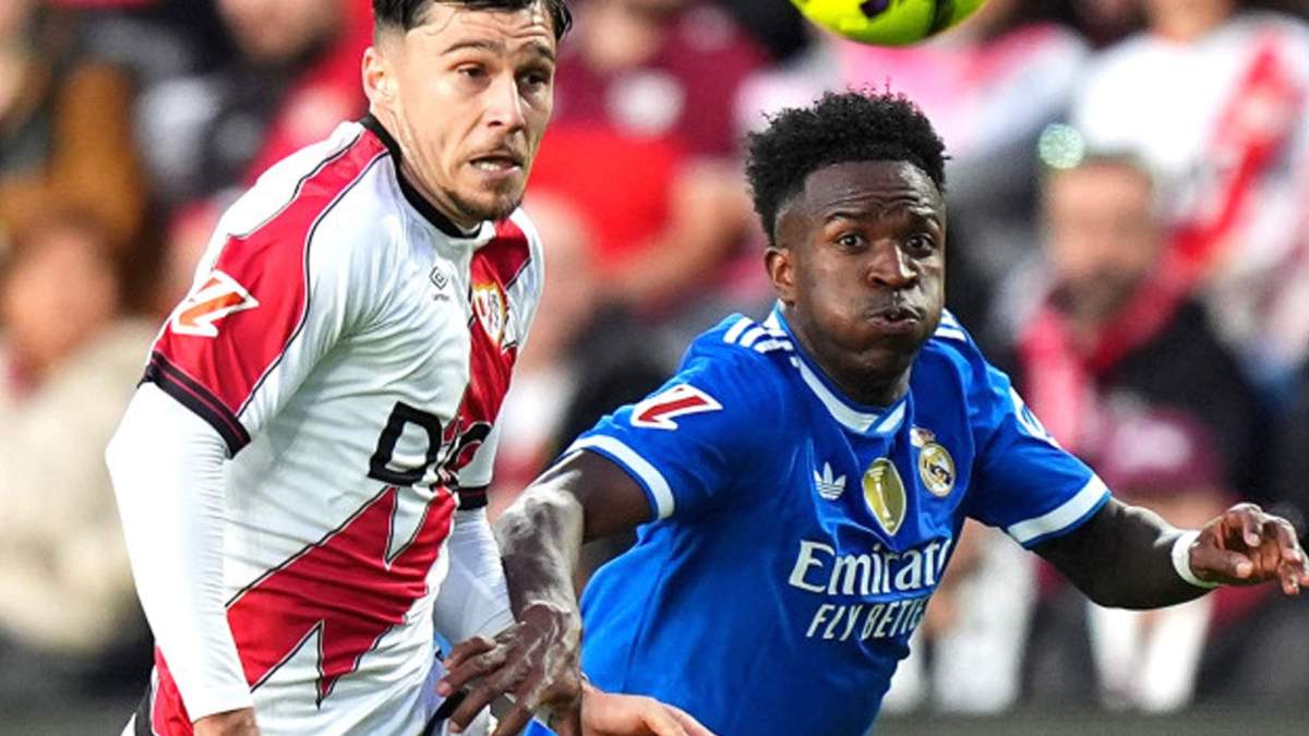 Vinicius en el partido contra el Rayo Vallecano