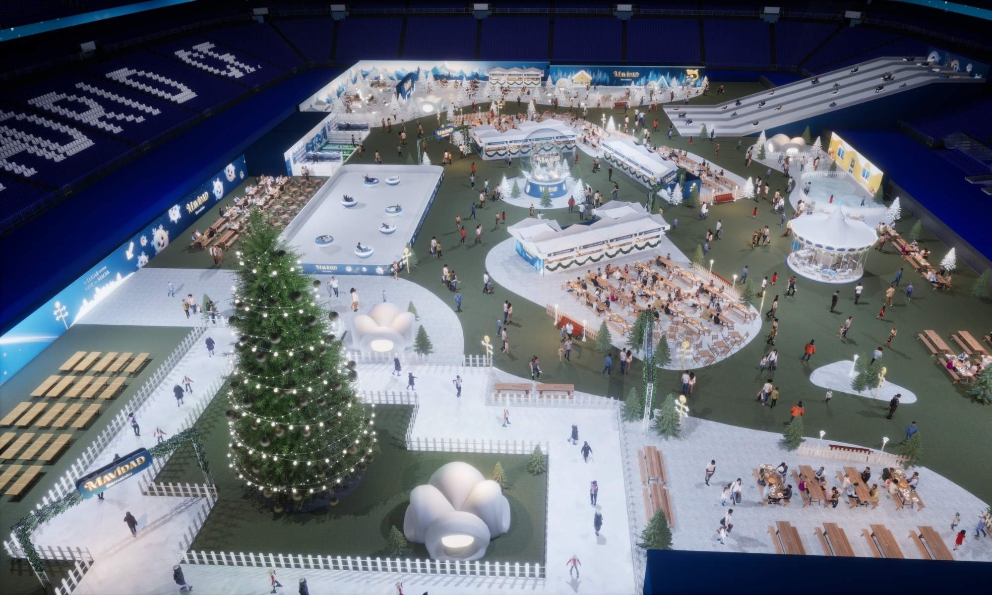 Las 8 atracciones del parque temático navideño en el nuevo Bernabéu: las fechas disponibles